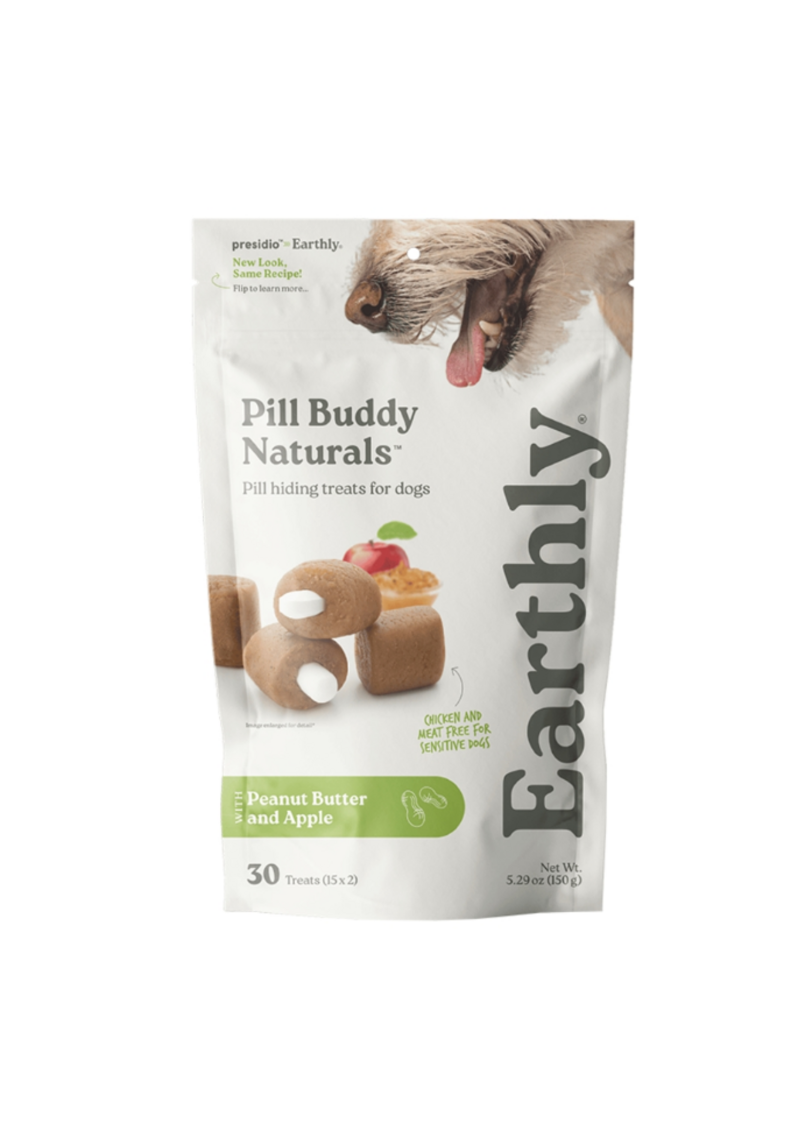 Earthly Pet Earthly Dog Pill Buddy Naturals Peanut Butter & Apple - 30 Ct