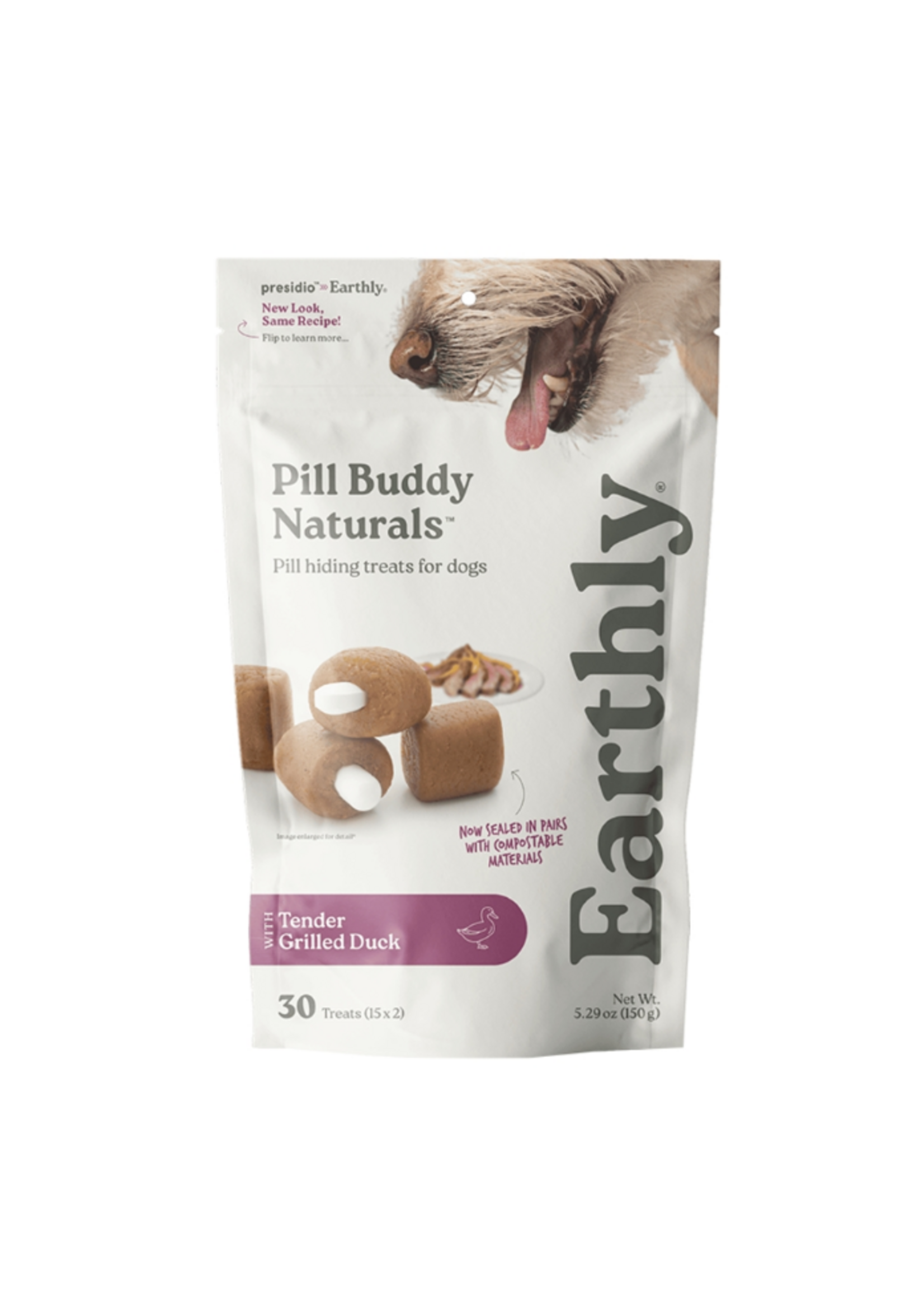 Earthly Pet Earthly Dog Pill Buddy Naturals Duck - 30 Ct