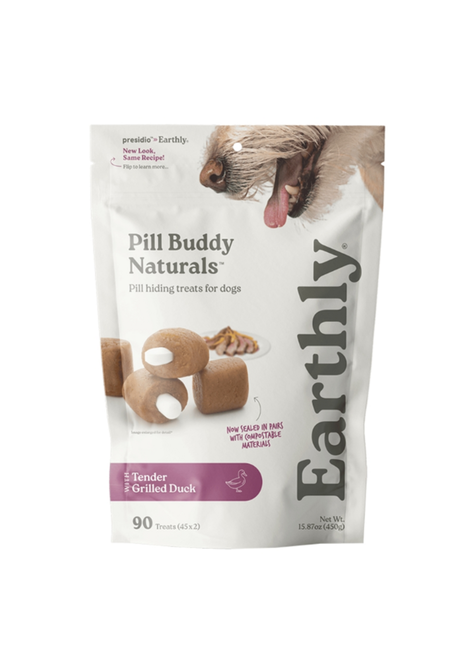 Earthly Pet Earthly Dog Pill Buddy Naturals Duck - 90Ct