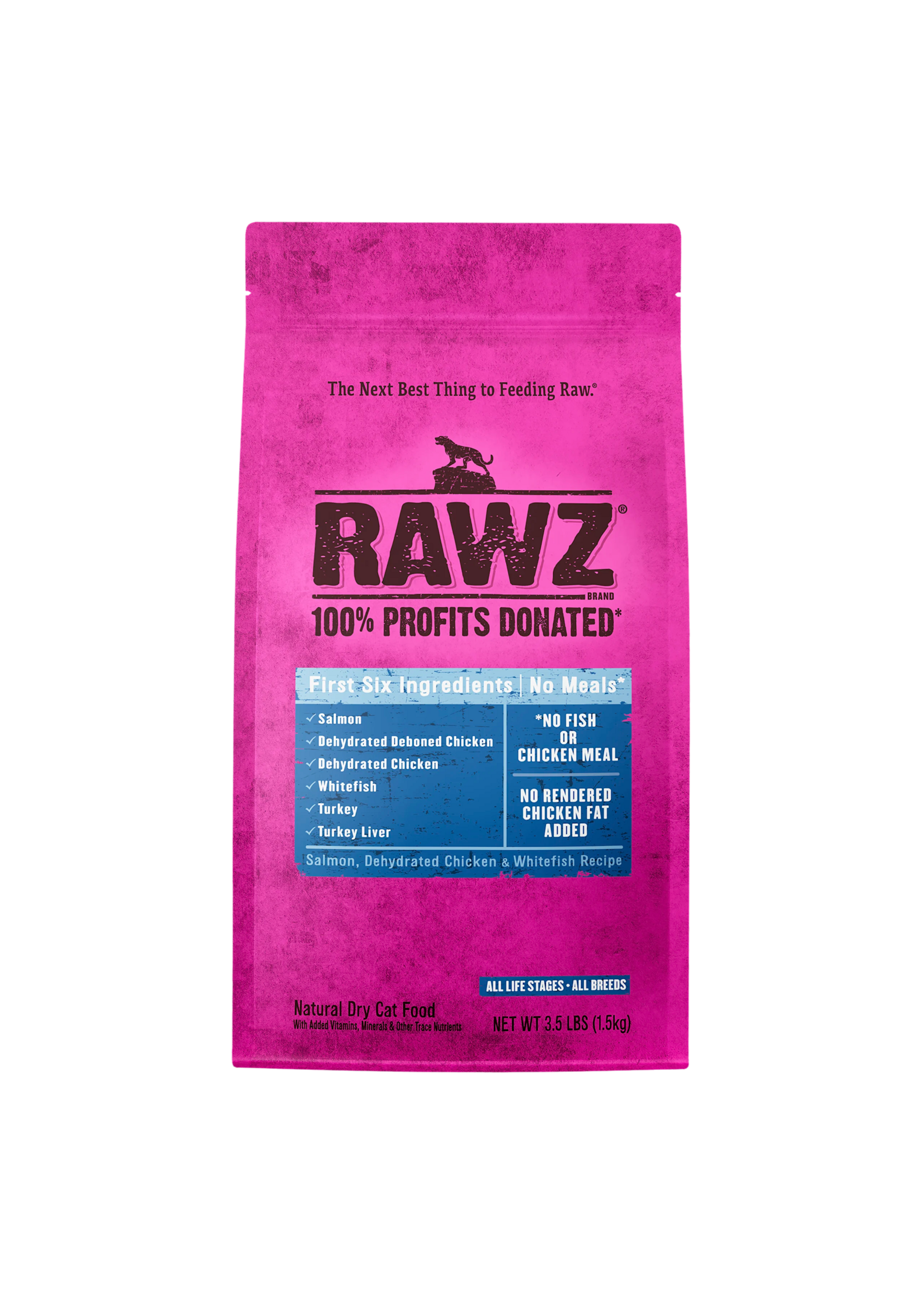 RAWZ RAWZ Salmon, Chicken & Whitefish Dry Cat Food - 1.75 lb