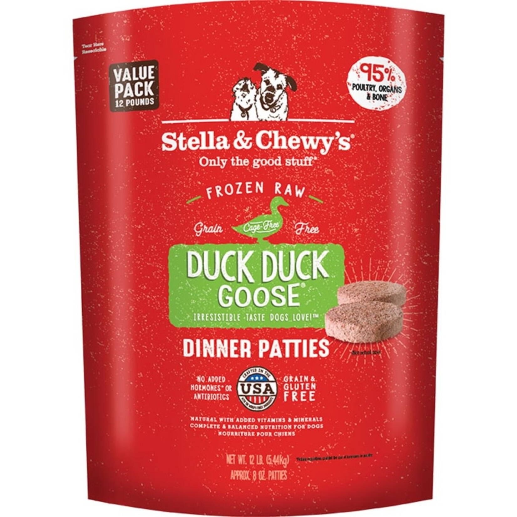 Stella & Chewy's Stella & Chewy's Dog Frozen Raw Dinner Patties - Duck Duck Goose - 12 lb
