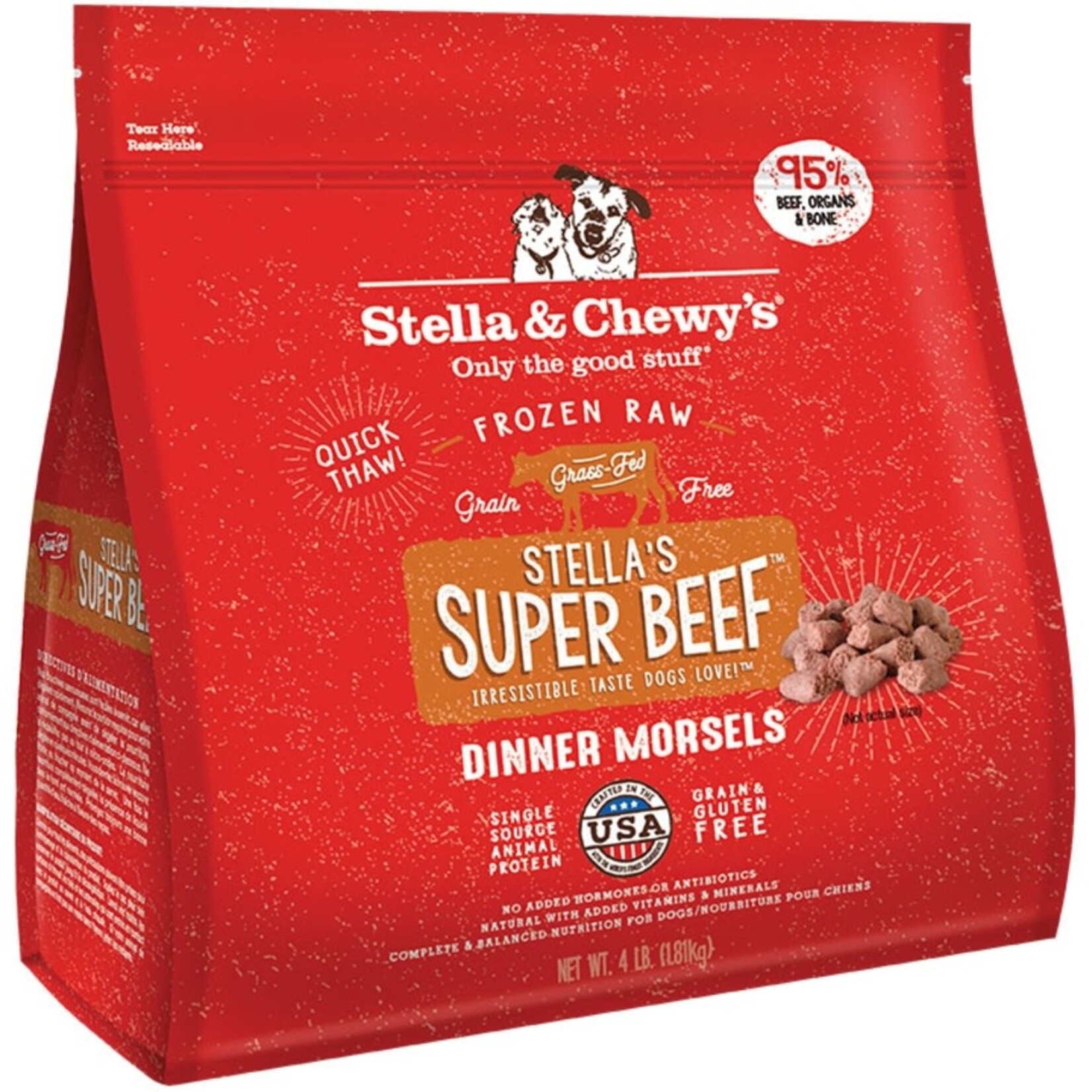Stella & Chewy's Stella & Chewy's Dog Frozen Raw Dinner Morsels - Super Beef - 4 lb
