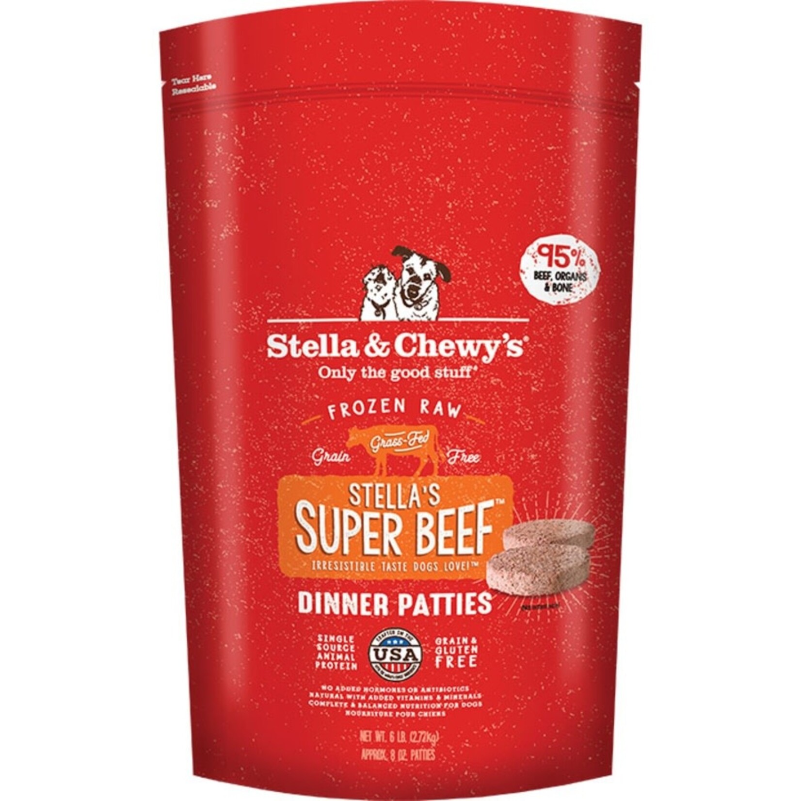 Stella & Chewy's Stella & Chewy's Dog Frozen Raw Dinner Patties - Super Beef - 6 lb
