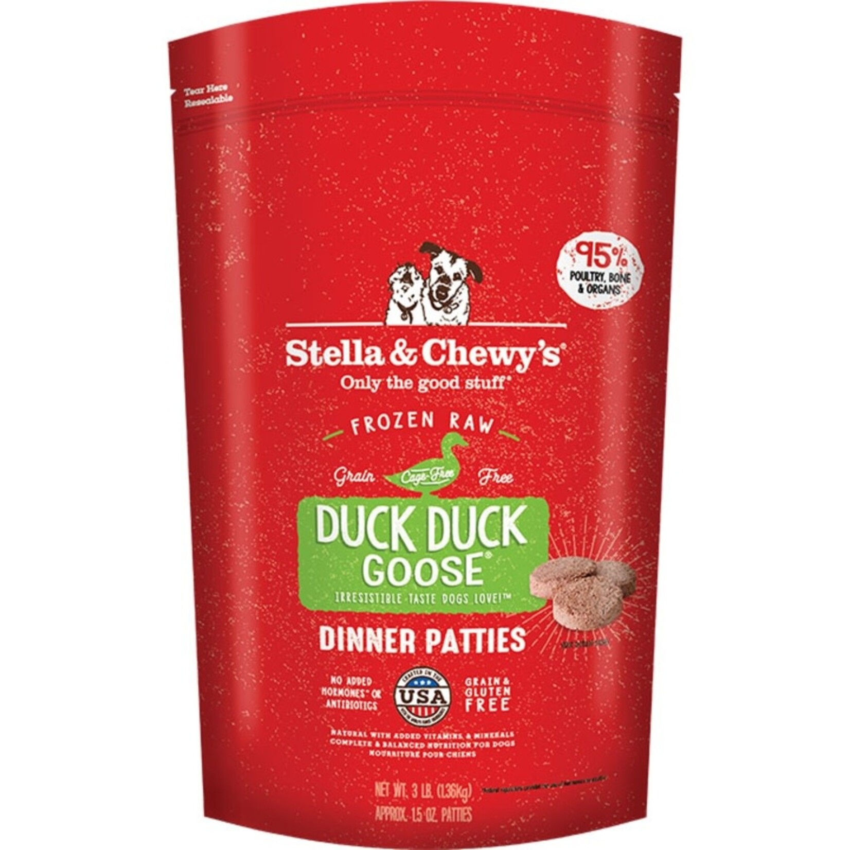 Stella & Chewy's Stella & Chewy's Dog Frozen Raw Dinner Patties - Duck Duck Goose - 3 lb