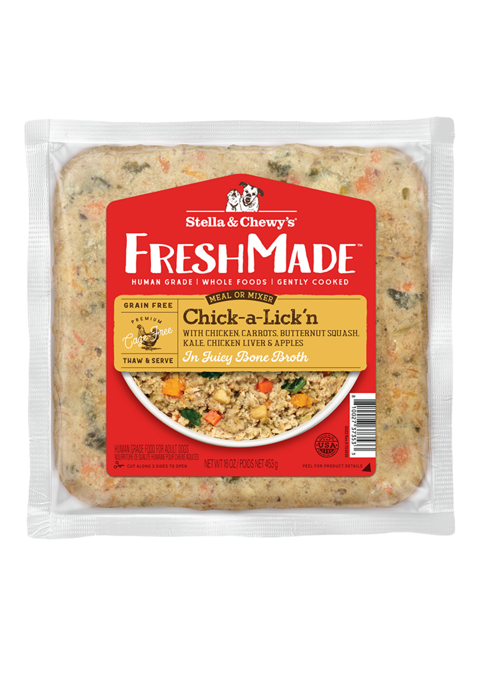 Stella & Chewy's Stella & Chewy's FreshMade Chick-a-Lick'n Frozen Dog Food - 16 oz