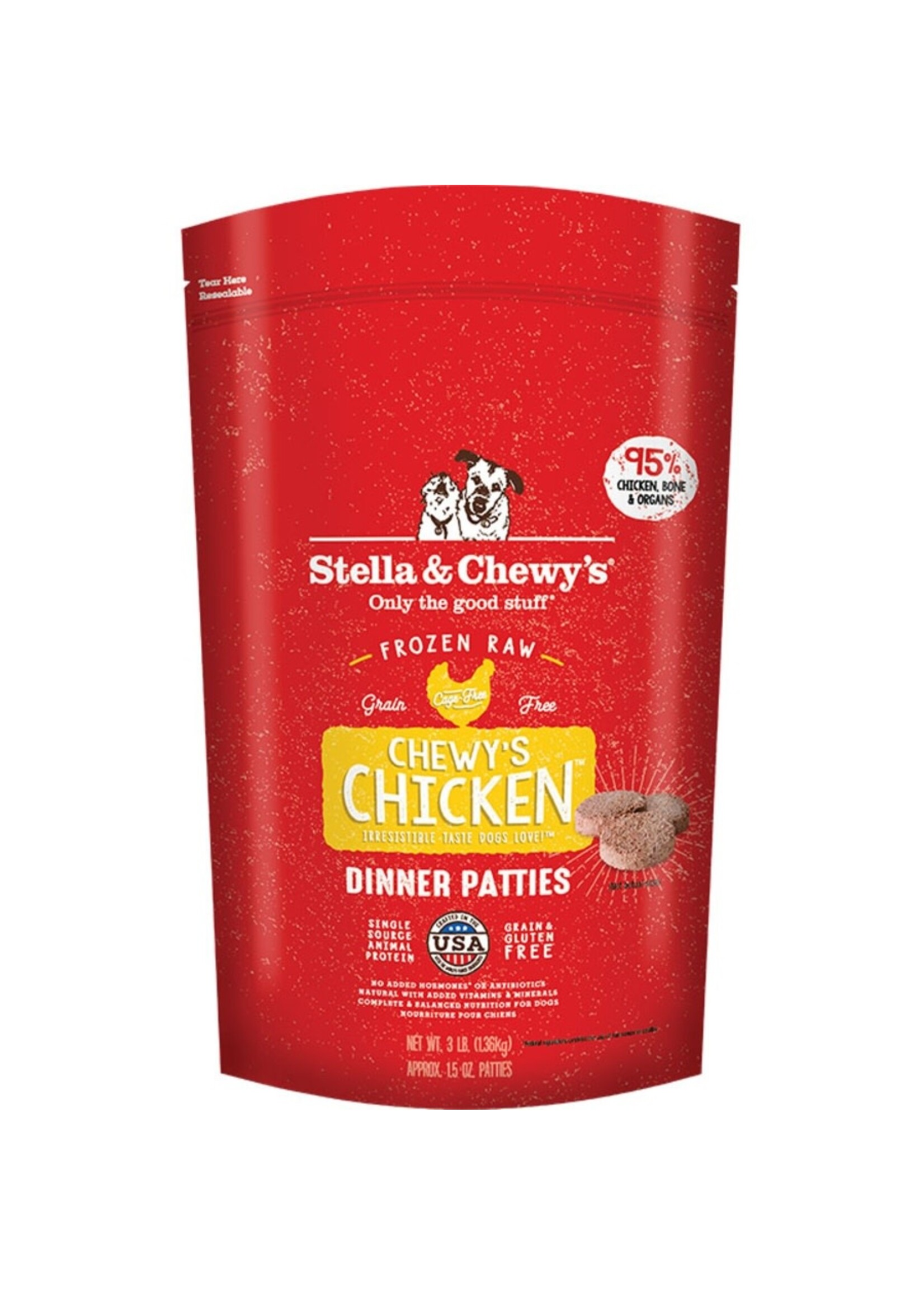 Stella & Chewy's Stella & Chewy's Dog Frozen Raw Dinner Patties - Chicken - 3 lb