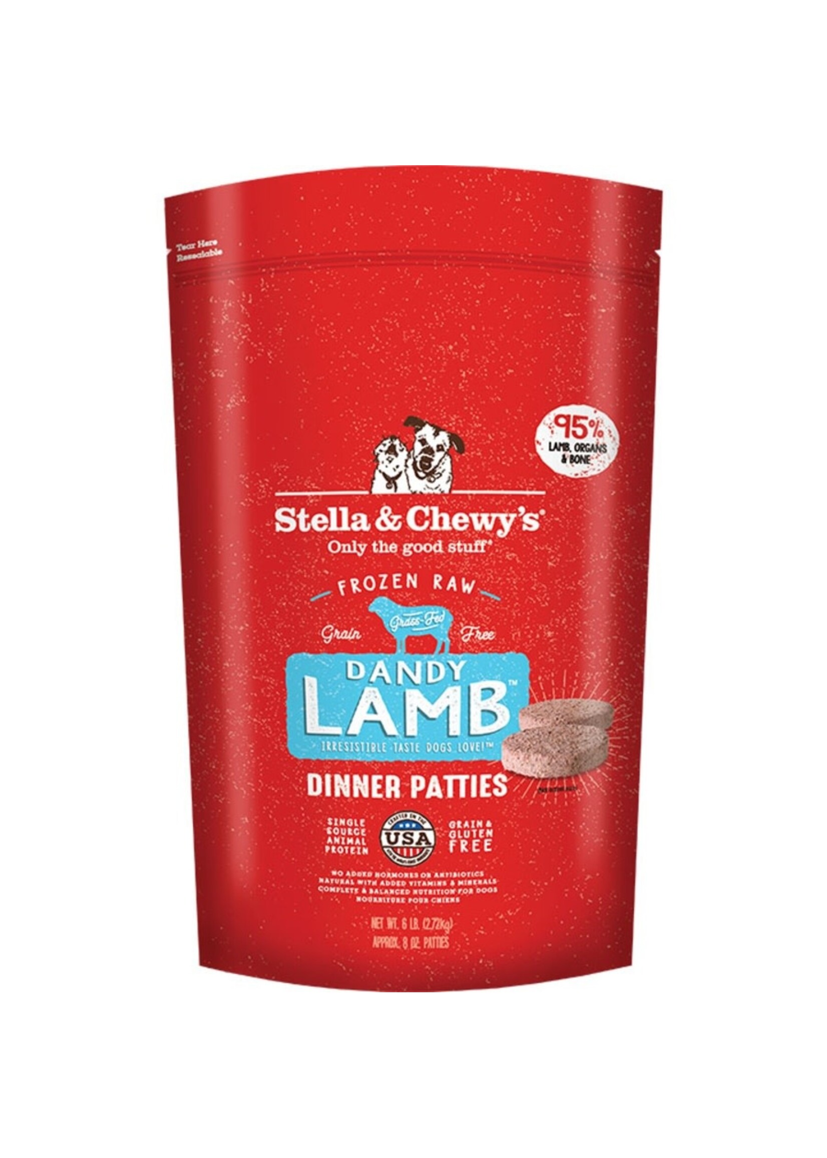 Stella & Chewy's Stella & Chewy's Dog Frozen Raw Dinner Patties  - Dandy Lamb - 6 lb