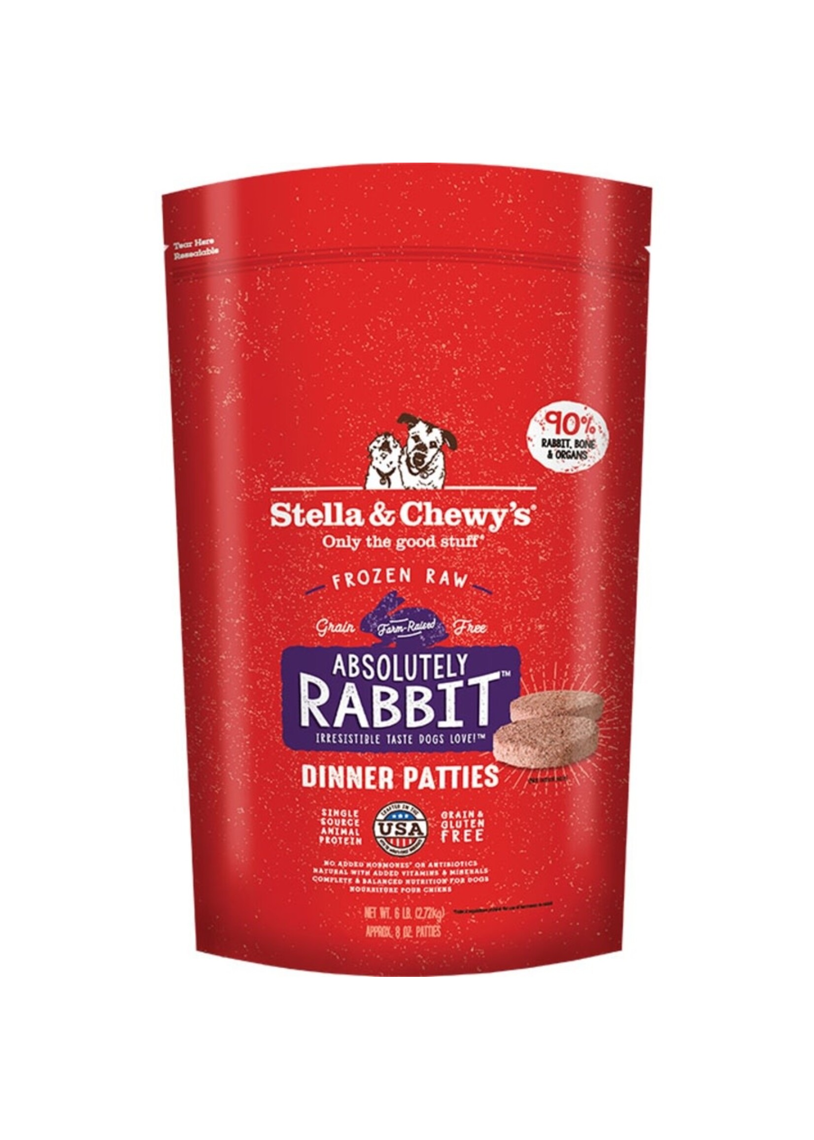 Stella & Chewy's Stella & Chewy's Dog Frozen Raw Dinner Patties - Absolutely Rabbit - 6 lb