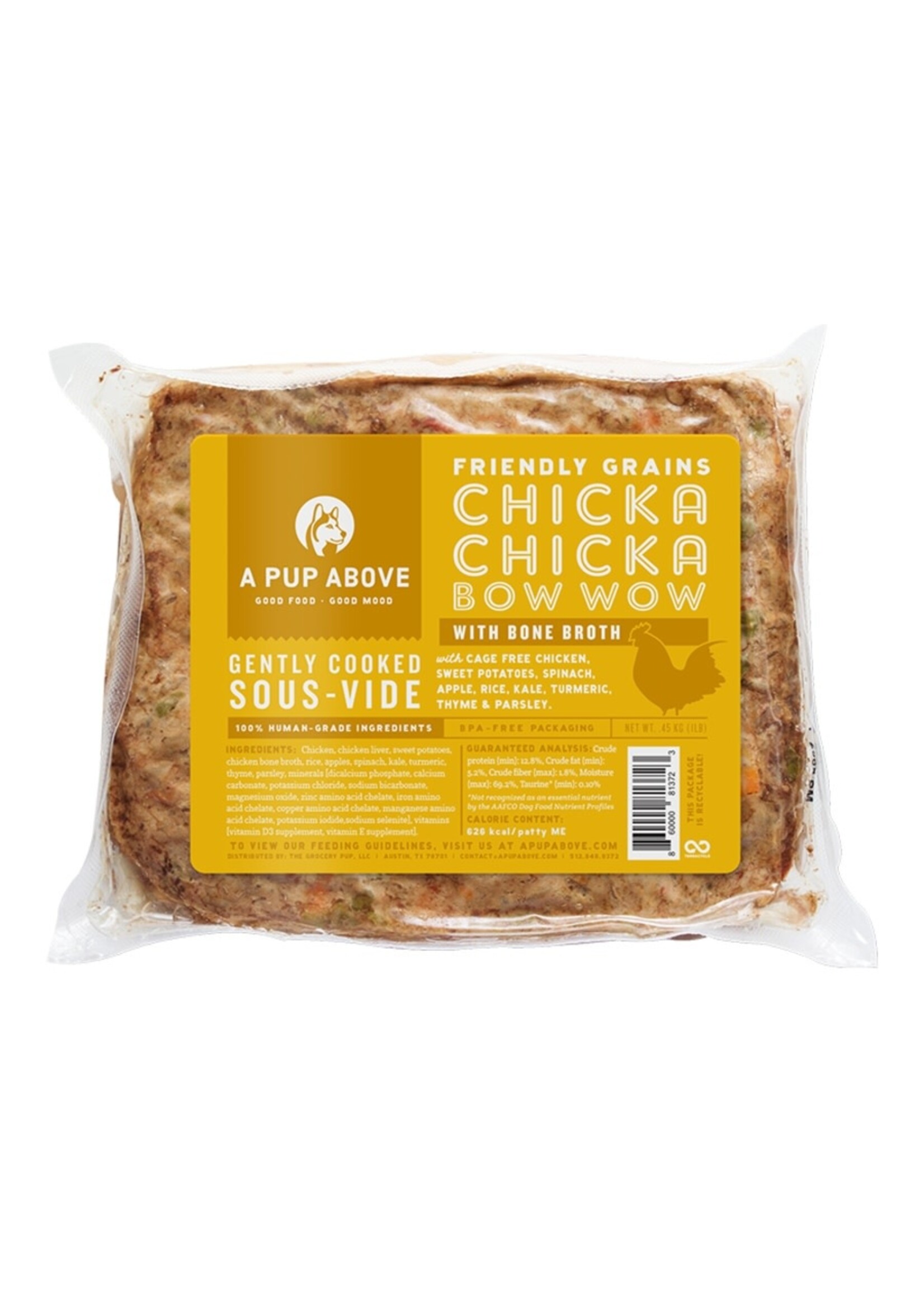 A Pup Above Frozen Dog Food - Chicka Bow Wow - 1 lb