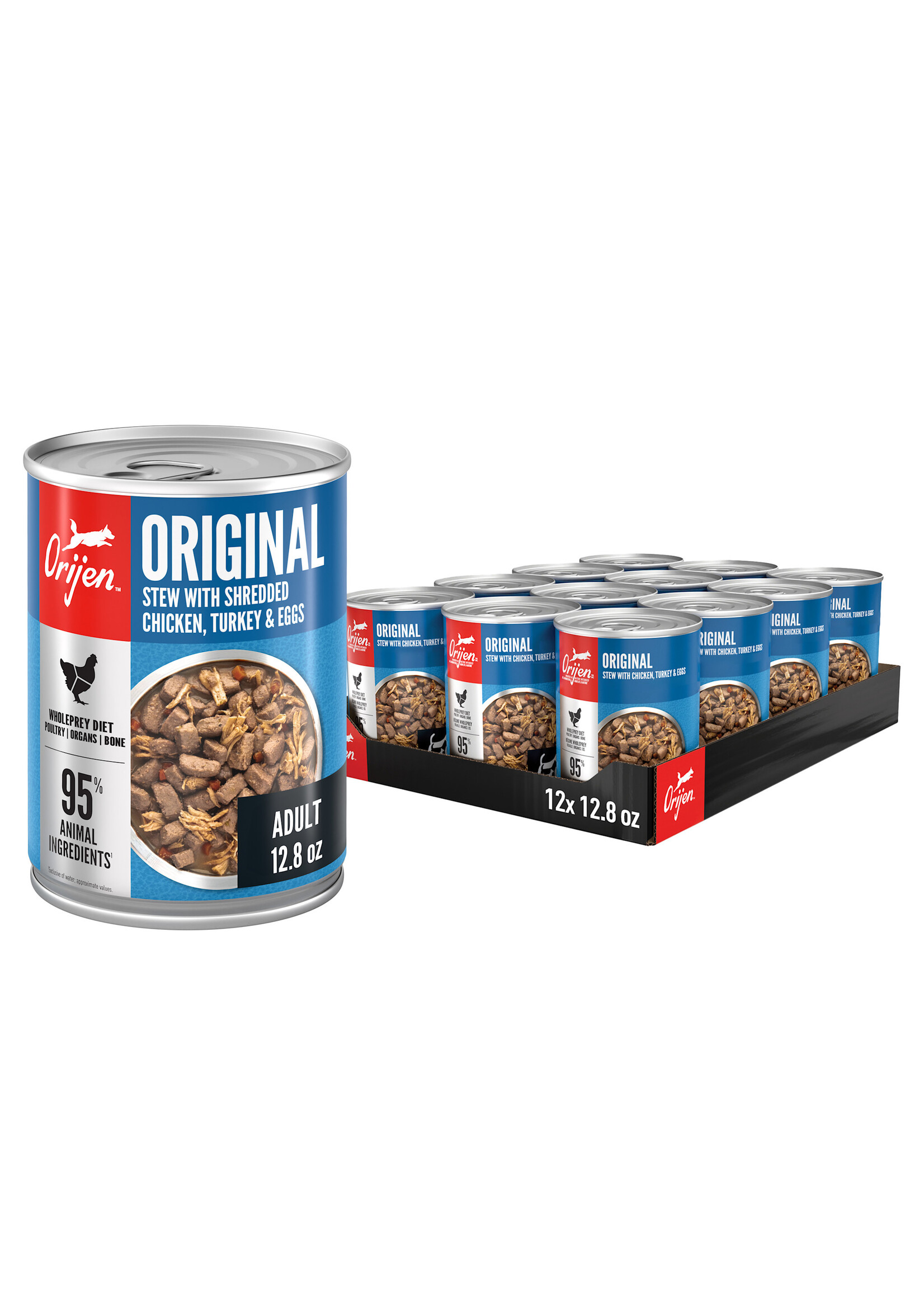 Orijen Orijen Original Stew with Chicken, Turkey & Eggs Wet Dog Food Cans - 12.8 oz, Case of 12