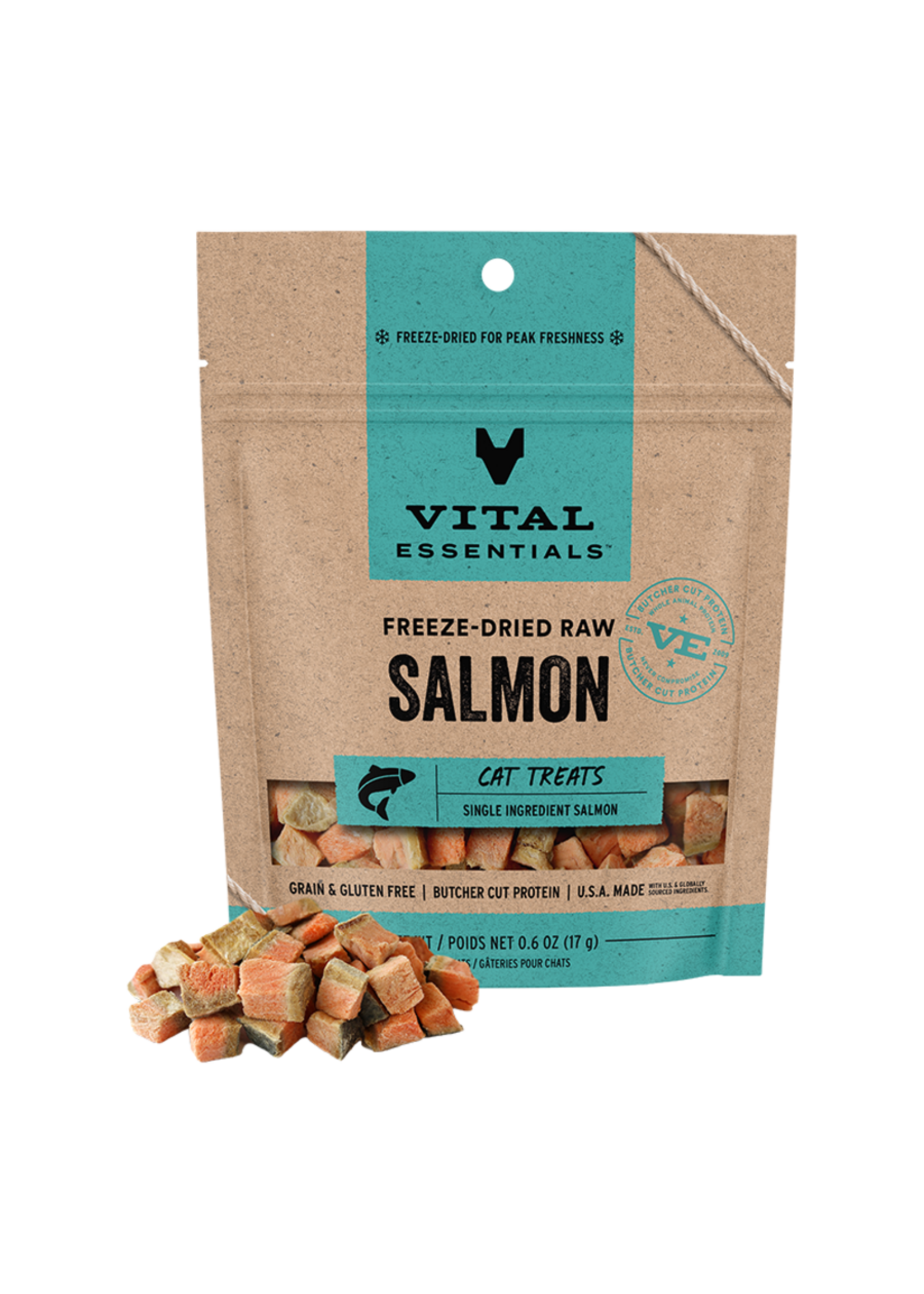 Vital Essentials Vital Essentials Freeze-Dried Raw Salmon Cat Treats - 0.6 oz