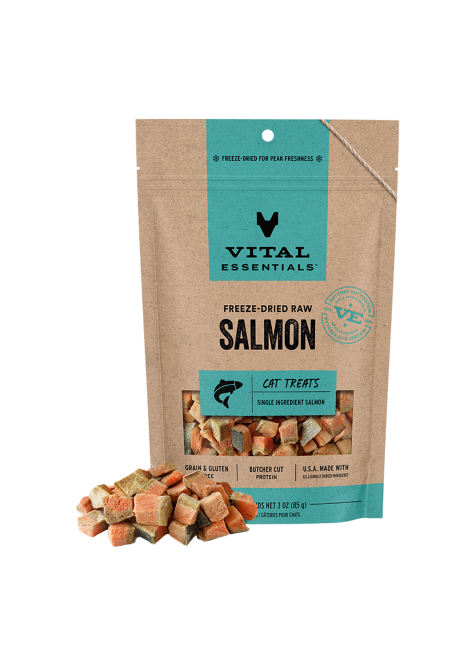 Vital Essentials Vital Essentials Freeze-Dried Raw Salmon Cat Treats - 3 oz