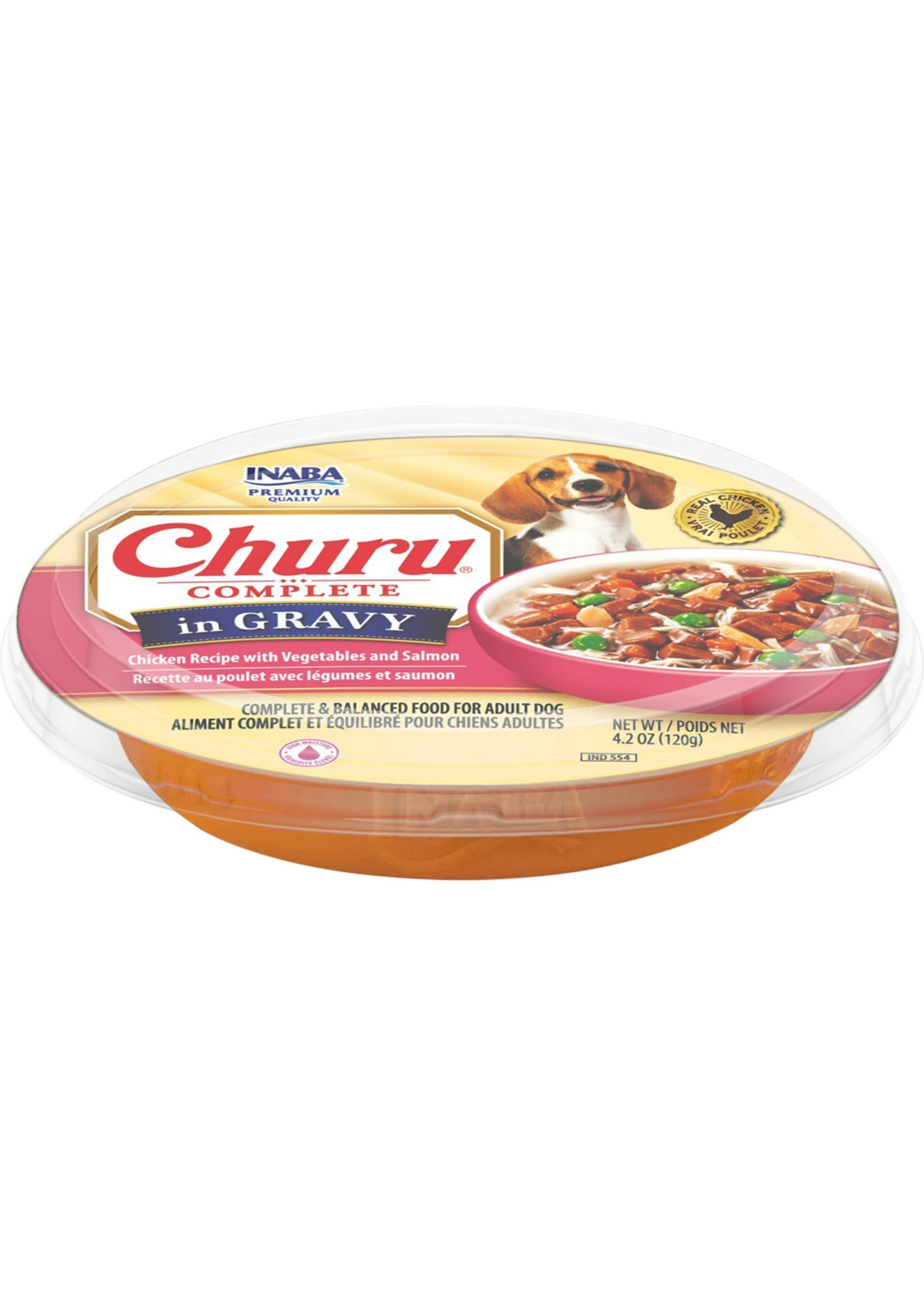 Inaba Inaba Churu Complete Gravy Wet Dog Food - Chicken Recipe with Vegetables & Salmon - 4.23 oz
