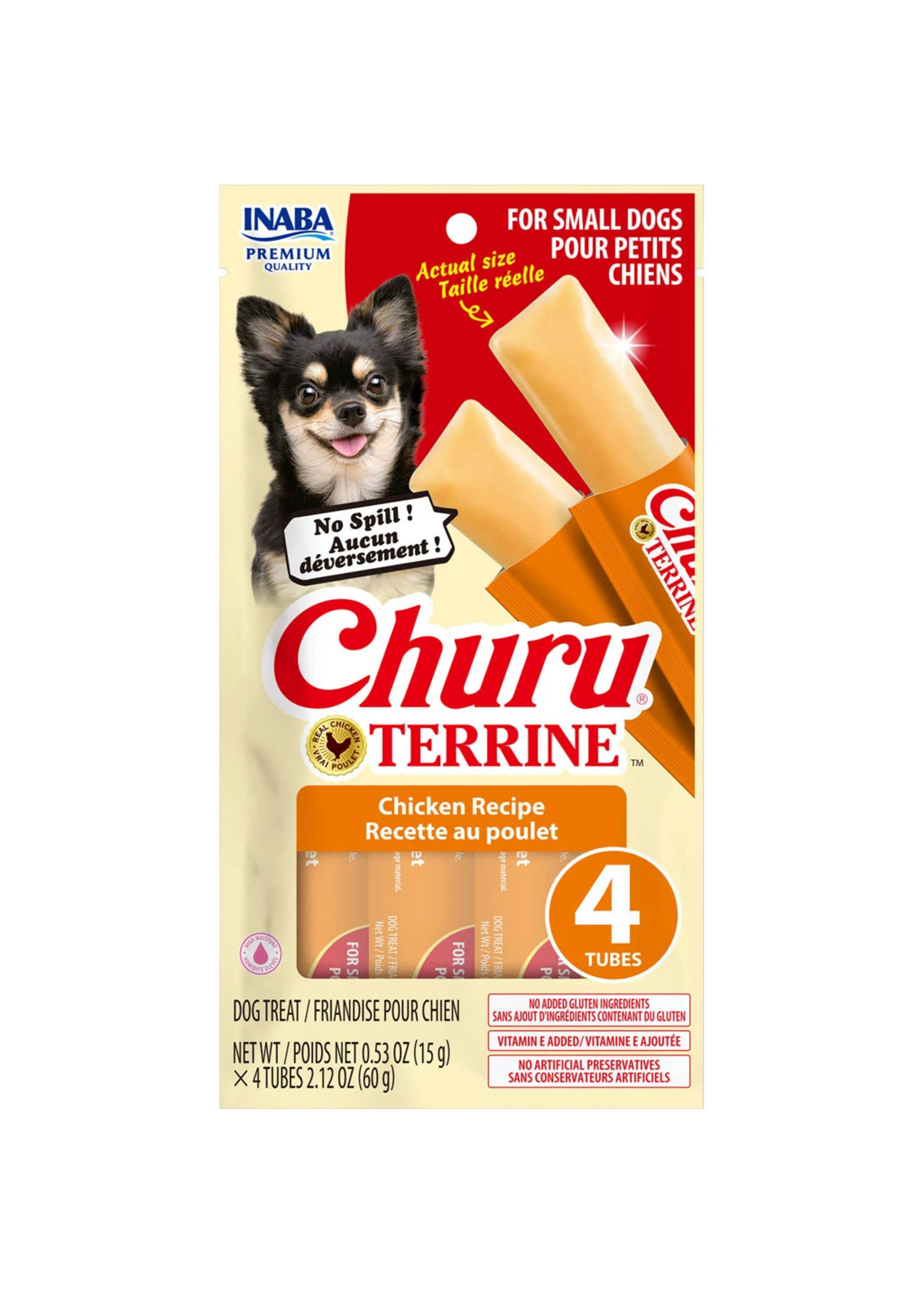 Inaba Inaba Churu Terrine Small Dog Treats Chicken - 0.53 oz, 4 Tubes