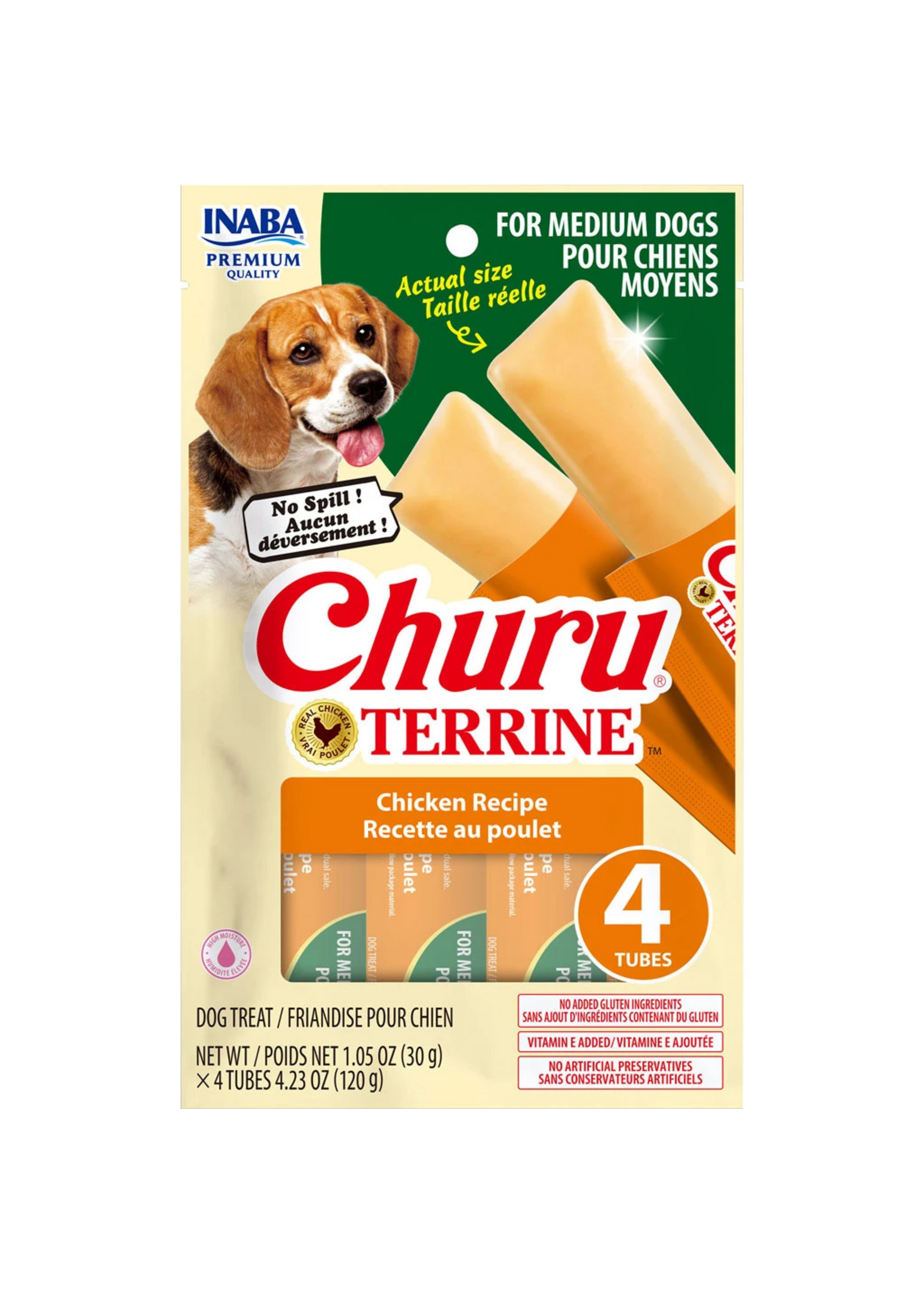 Inaba Inaba Churu Terrine Medium Dog Treats Chicken - 1.05 oz, 4 Tubes