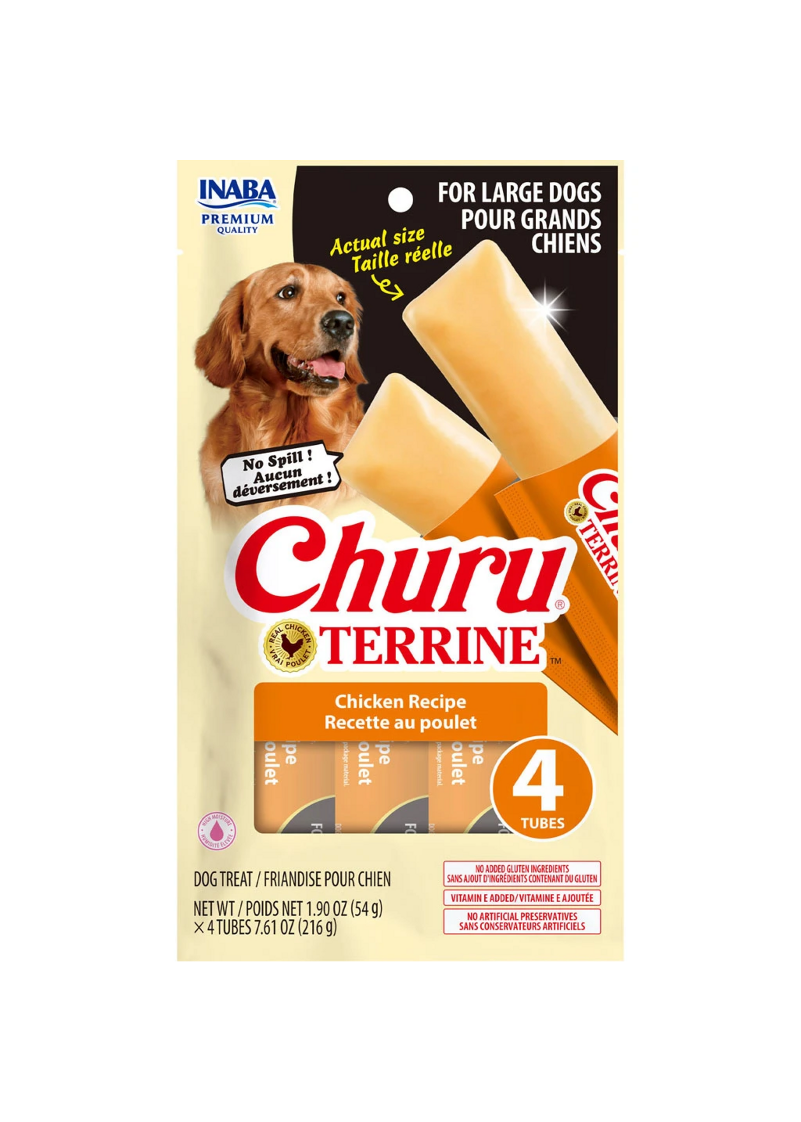 Inaba Inaba Churu Terrine Large Dog Treats Chicken - 1.90 oz, 4 Tubes