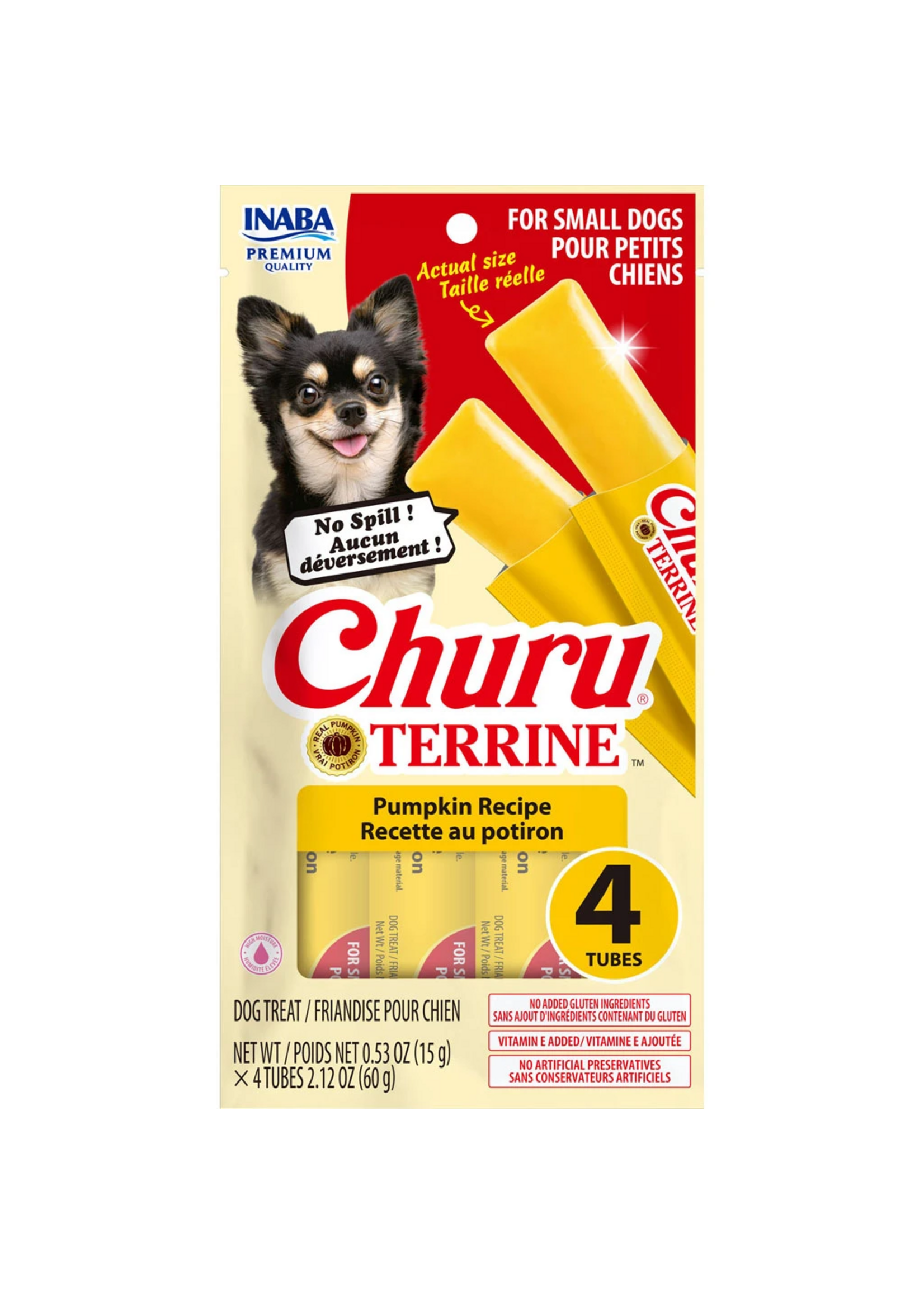 Inaba Inaba Churu Terrine Small Dog Treats Pumpkin - 0.53 oz, 4 Tubes