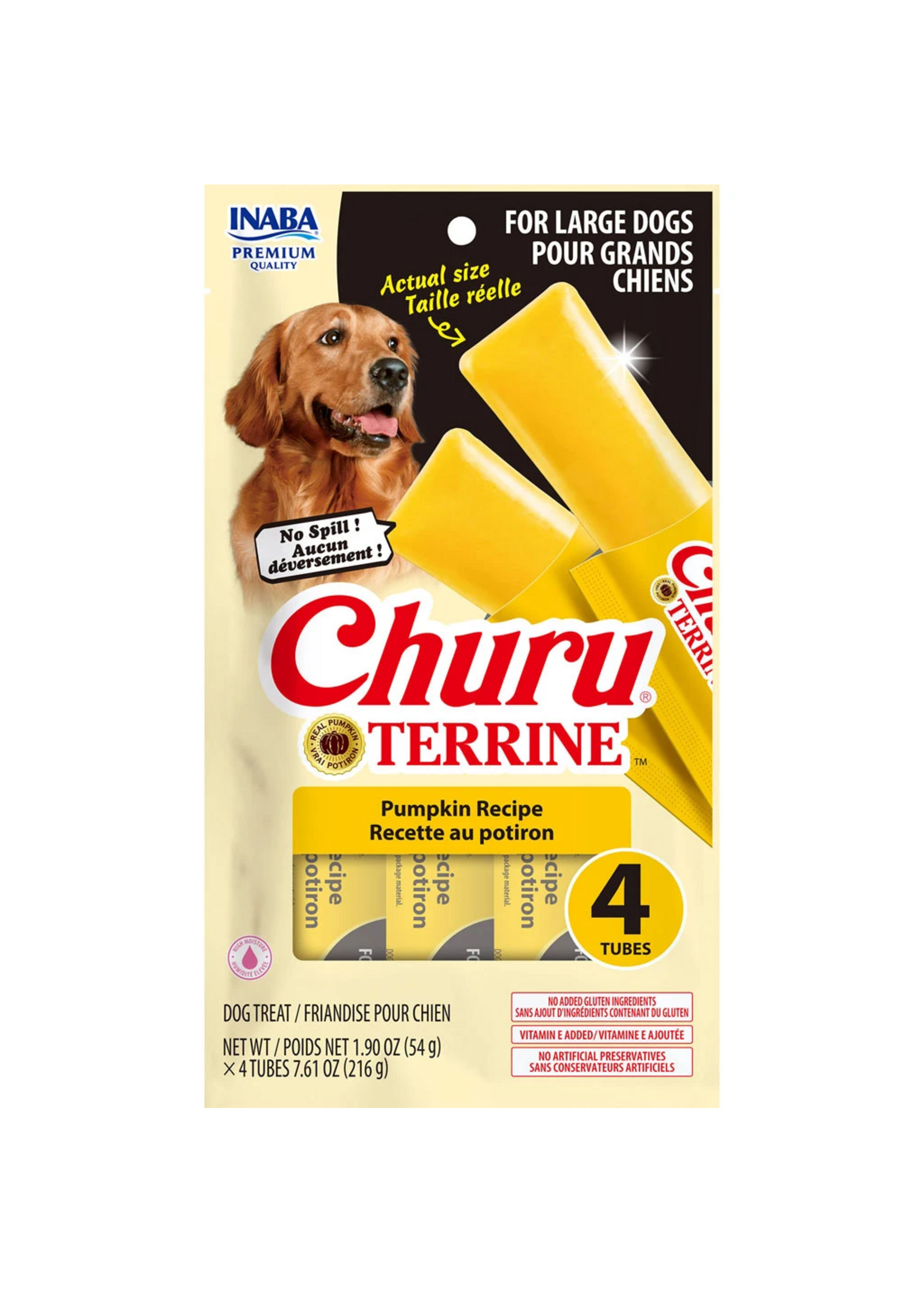 Inaba Inaba Churu Terrine Large Dog Treats Pumpkin - 1.90 oz, 4 Tubes
