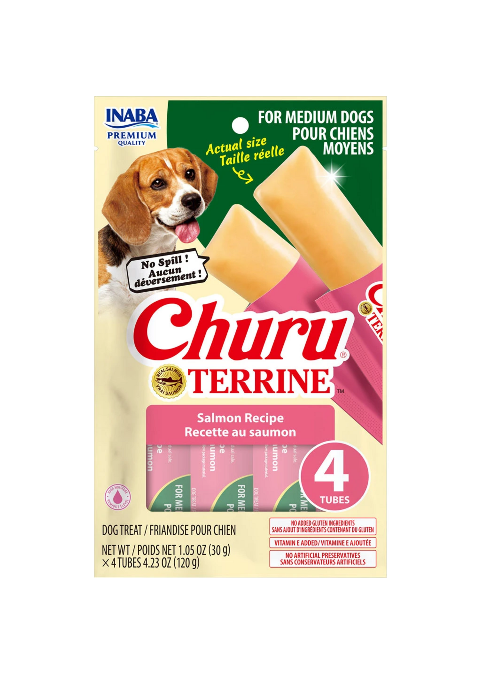 Inaba Inaba Churu Terrine Medium Dog Treats Salmon - 1.05 oz, 4 Tubes