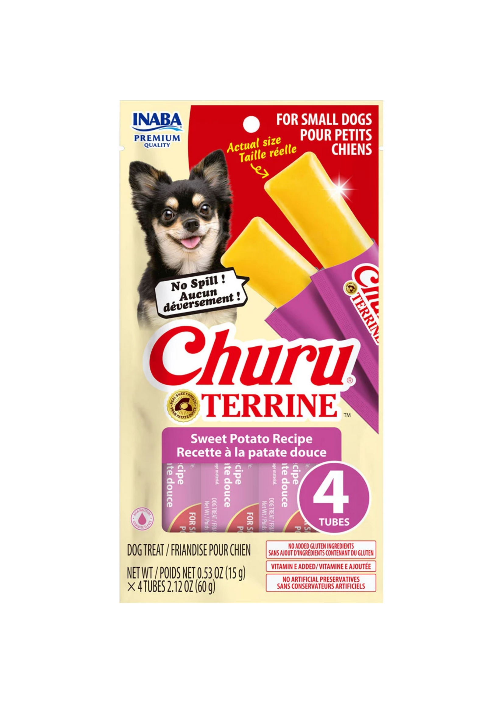Inaba Inaba Churu Terrine Small Dog Treats Sweet Potato - 0.53 oz, 4 Tubes