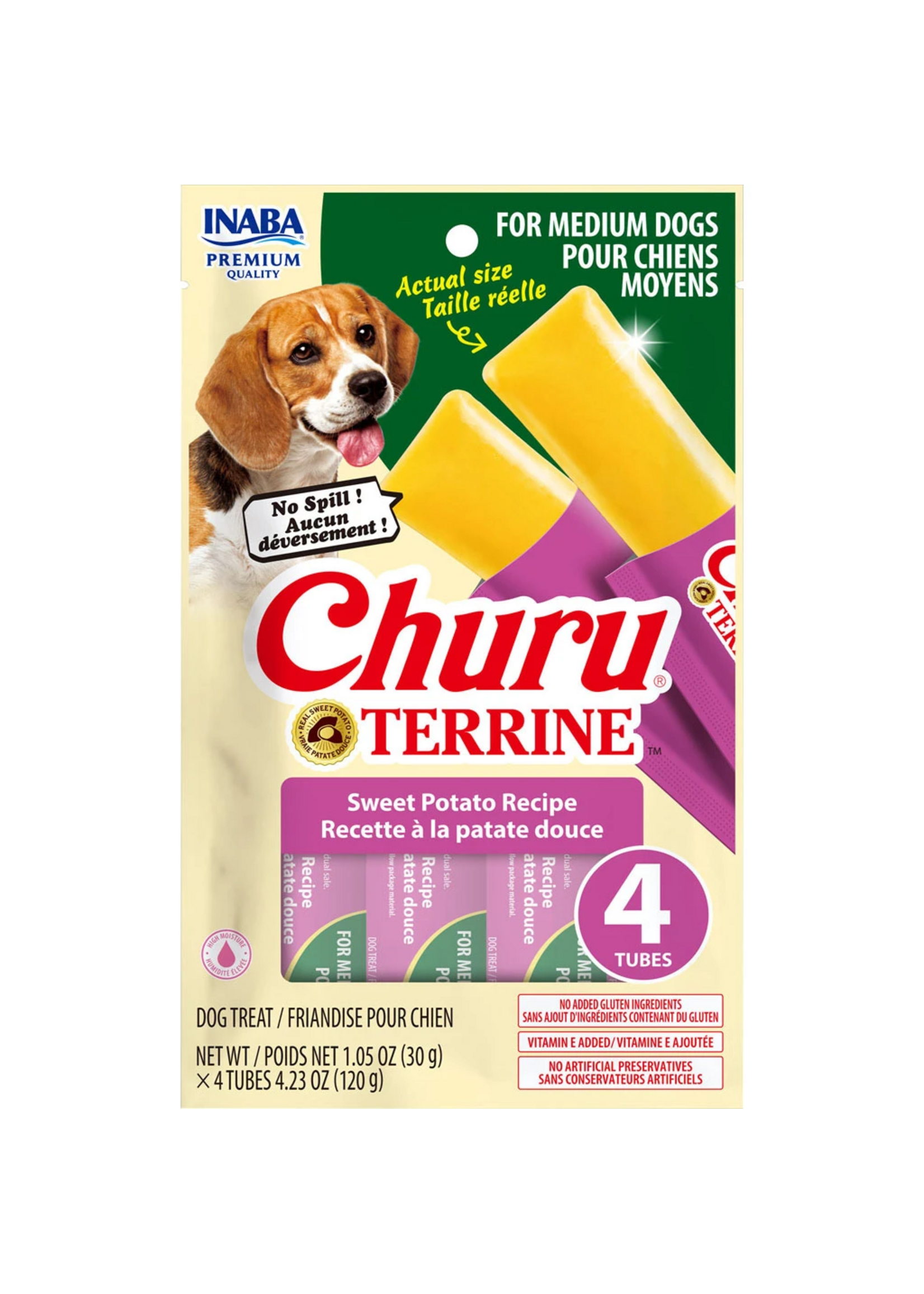 Inaba Inaba Churu Terrine Medium Dog Treats Sweet Potato - 1.05 oz, 4 Tubes