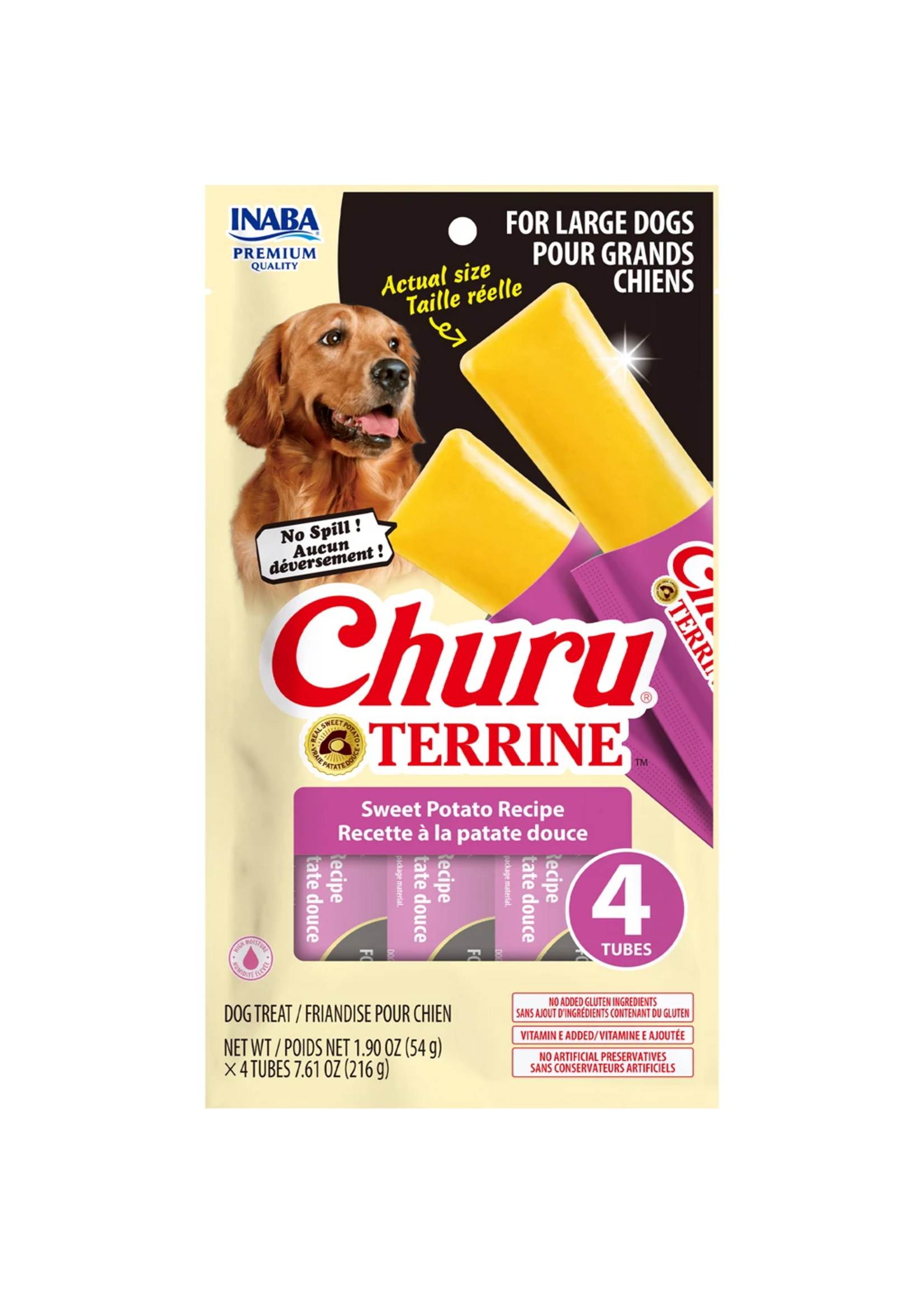 Inaba Inaba Churu Terrine Large Dog Treats Sweet Potato - 1.90 oz, 4 Tubes