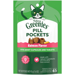 Greenies Feline Greenies Pill Pockets Cat Treats - Salmon Flavor - 1.6 oz, 45 Count