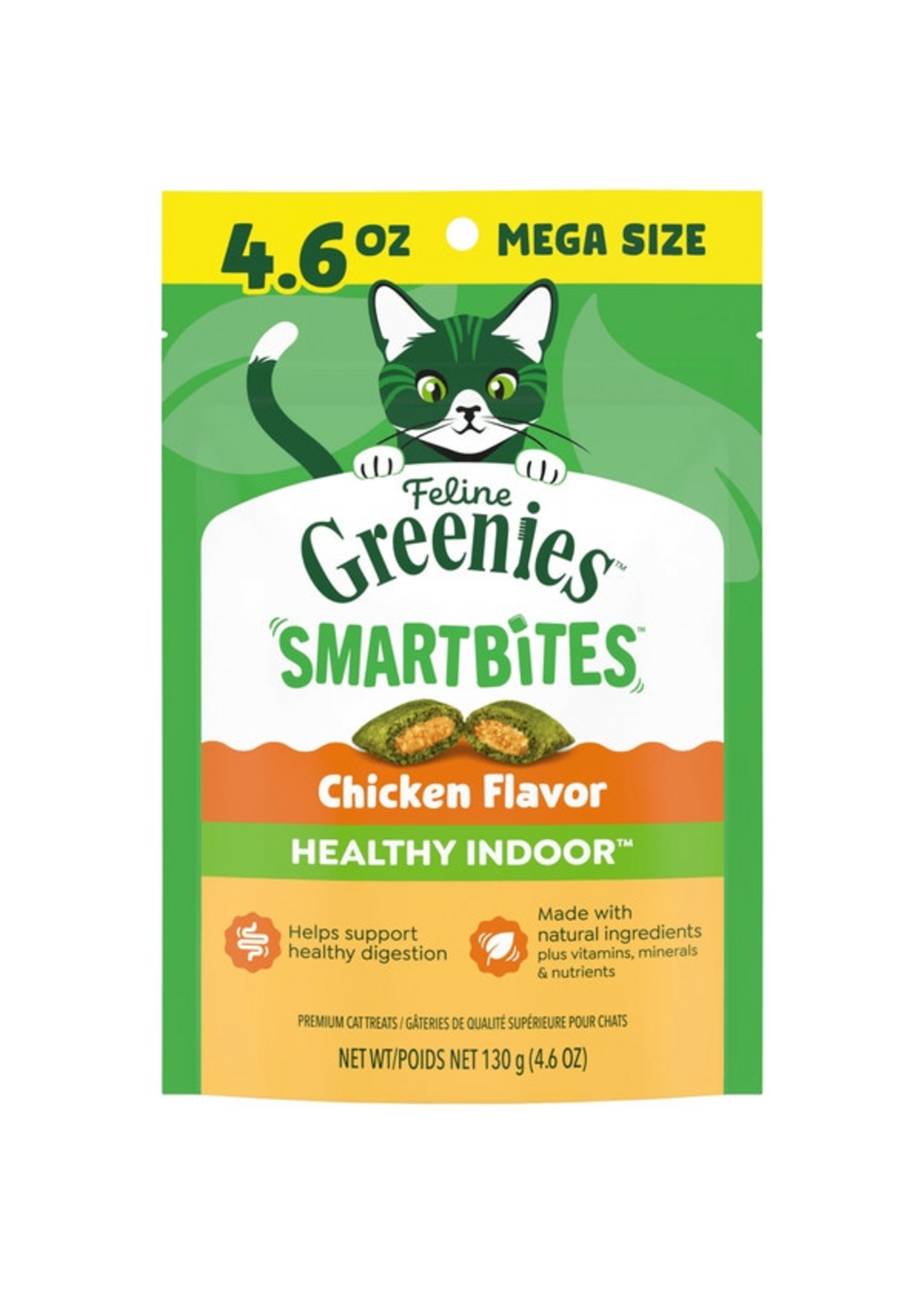 Greenies Feline Greenies Smartbites Cat Treats - Healthy Indoor Chicken Flavor - 4.6 oz
