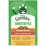 Greenies Feline Greenies Smartbites Cat Treats - Skin & Fur Chicken Flavor - 2.1 oz