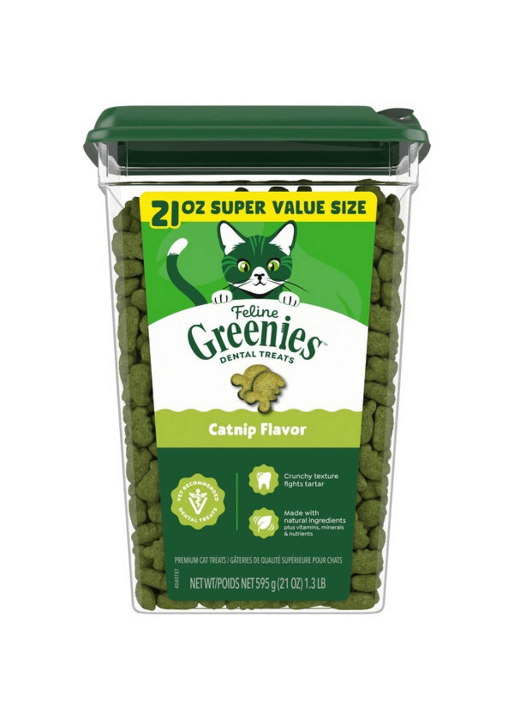 Greenies Feline Greenies Dental Cat Treats - Catnip Flavor - 21 oz