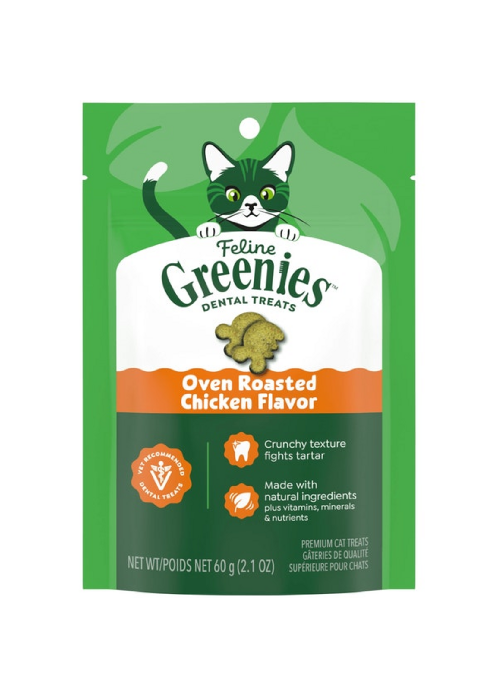 Greenies Feline Greenies Dental Cat Treats - Oven Roasted Chicken Flavor - 2.1 oz