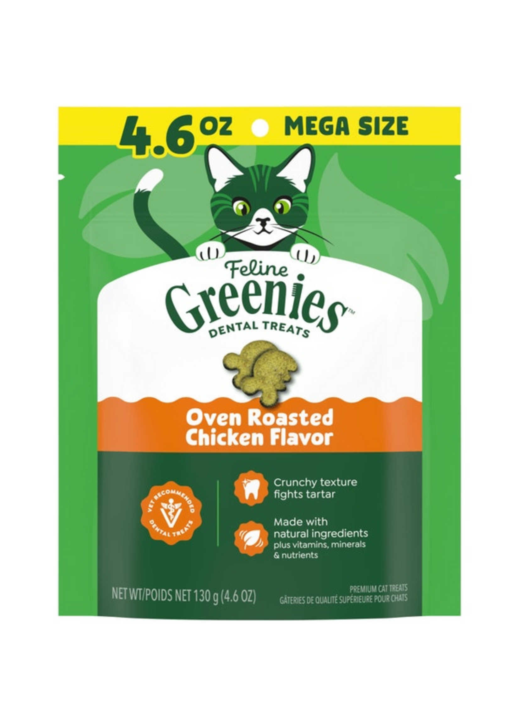 Greenies Feline Greenies Dental Cat Treats - Oven Roasted Chicken Flavor - 4.6 oz