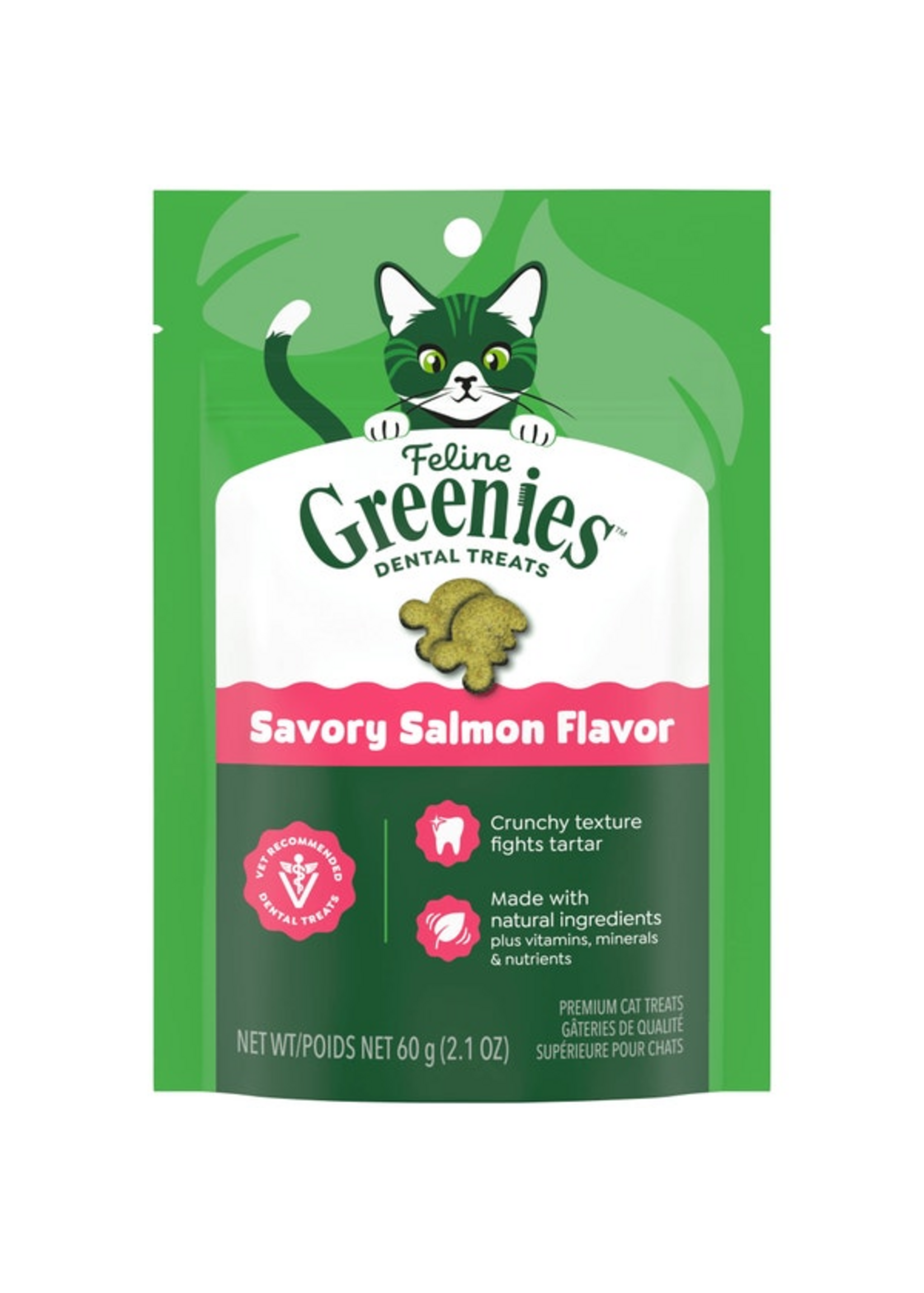 Greenies Feline Greenies Dental Cat Treats - Savory Salmon Flavor - 2.1 oz