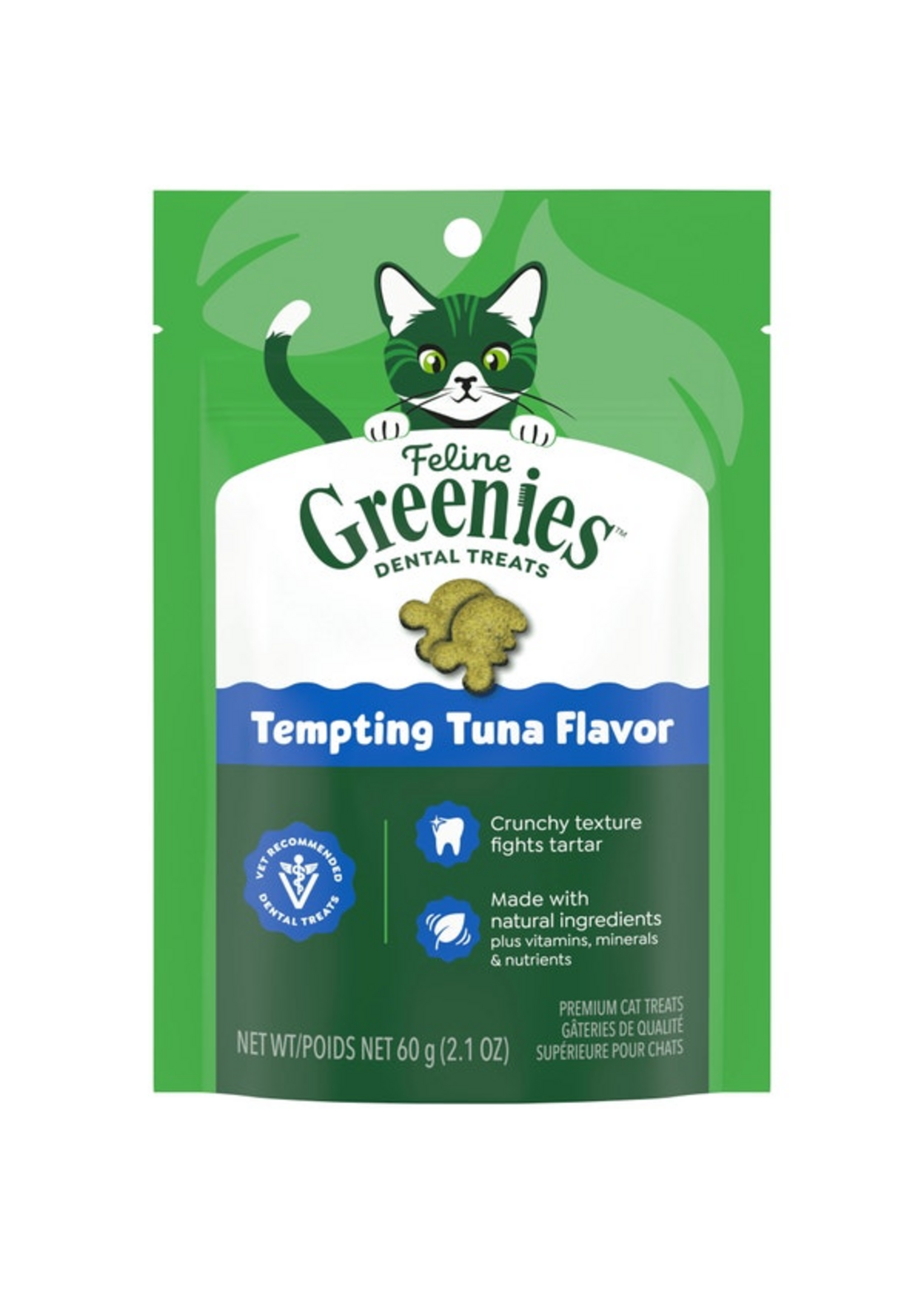 Greenies Feline Greenies Dental Cat Treats - Tempting Tuna Flavor - 2.1 oz