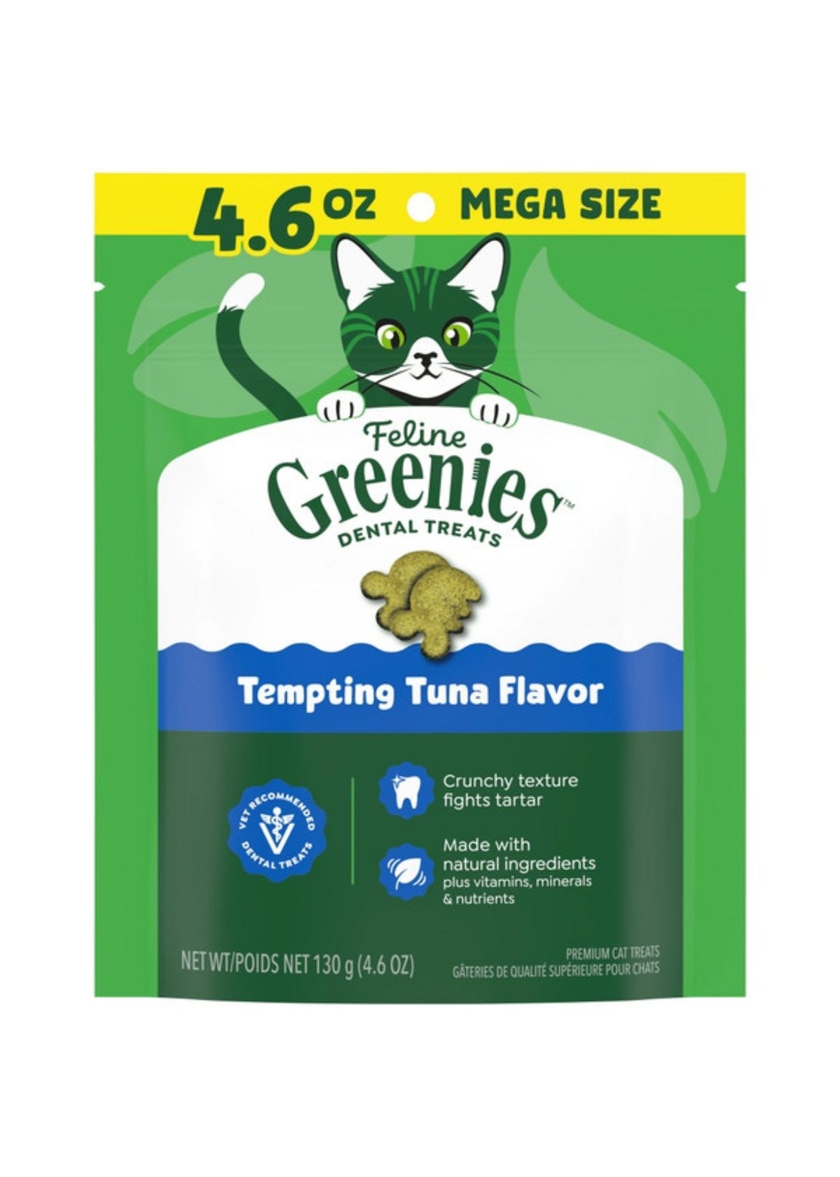Greenies Feline Greenies Dental Cat Treats - Tempting Tuna Flavor - 4.6 oz