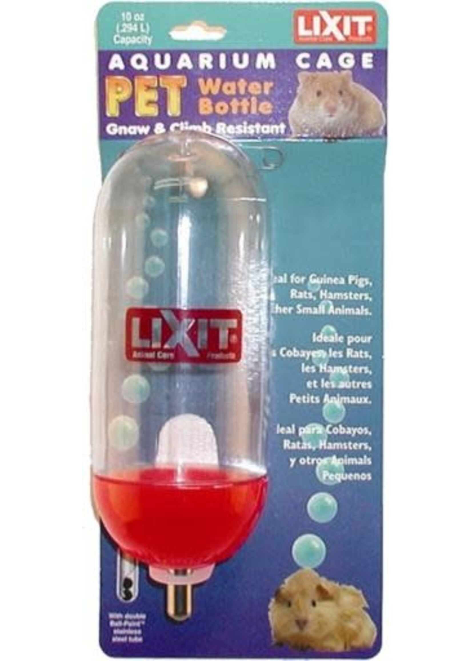 Lixit Lixit Aquarium Cage Small Animal Water Bottle - 10 oz