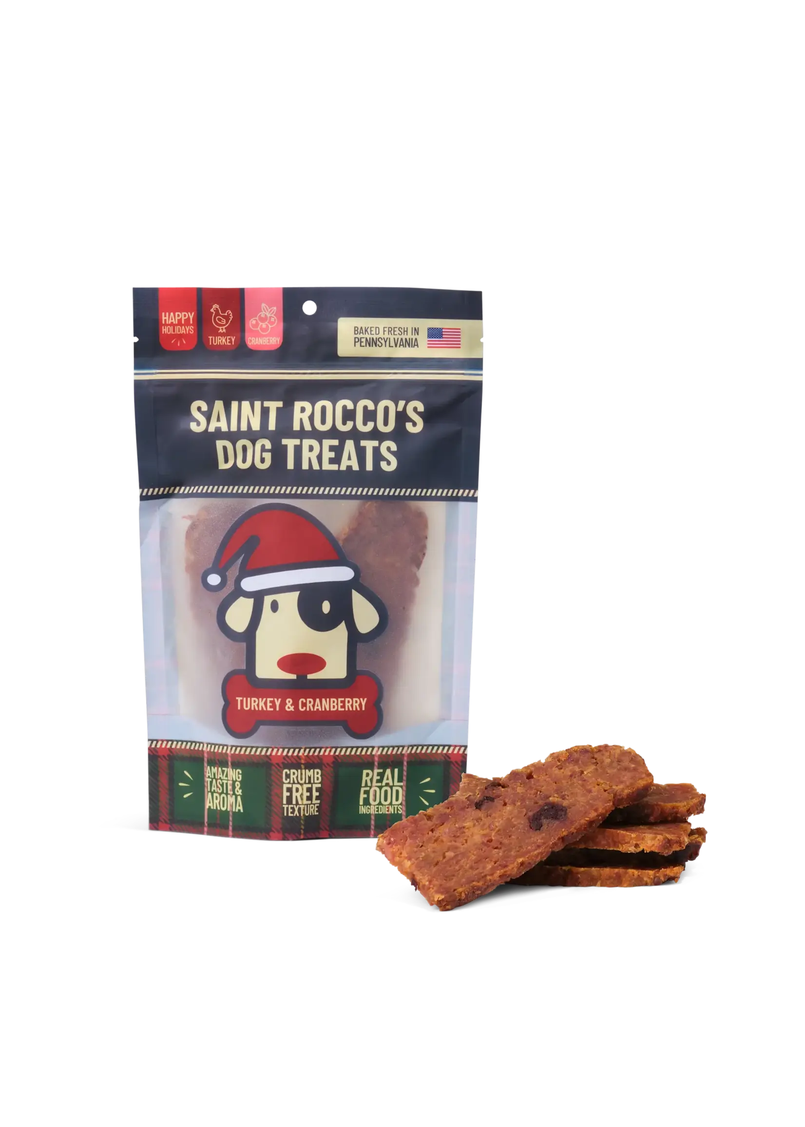 Saint Rocco's Turkey & Cranberry Dog Treats - 8 oz