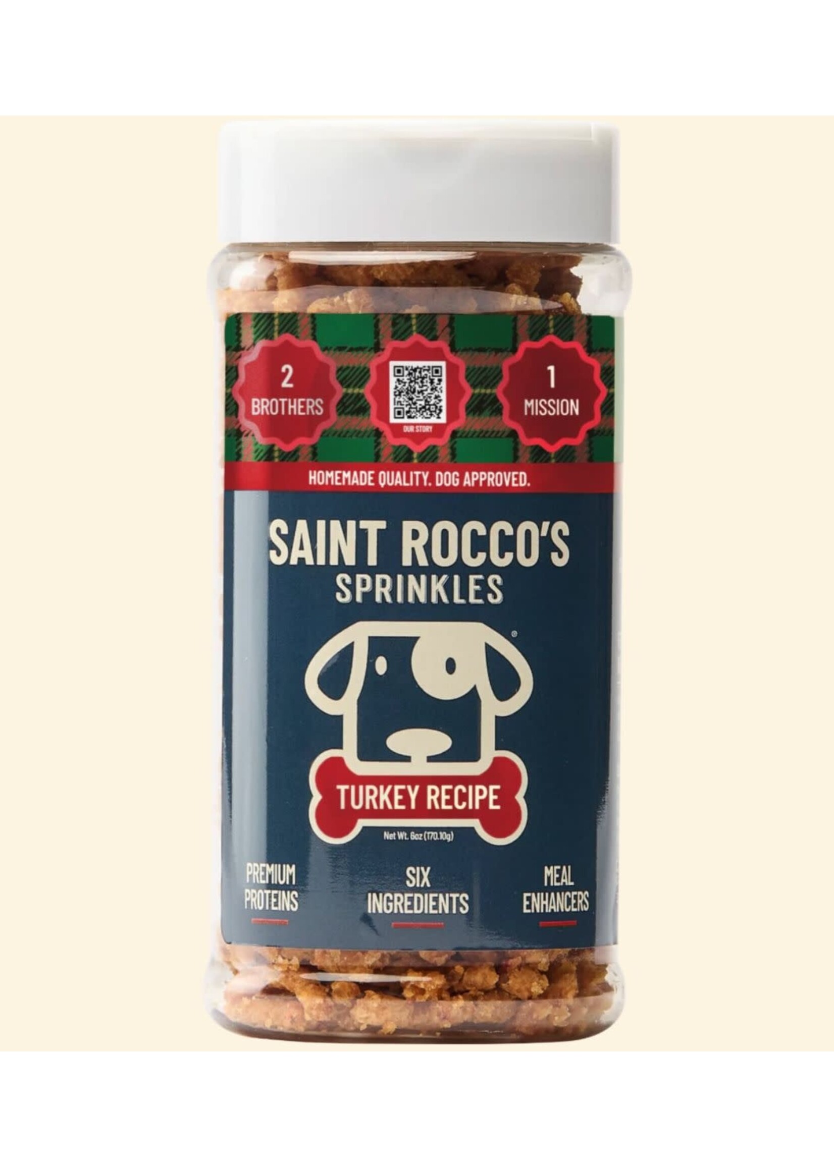 Saint Rocco's Turkey Sprinkles Dog Meal Toppers - 6 oz