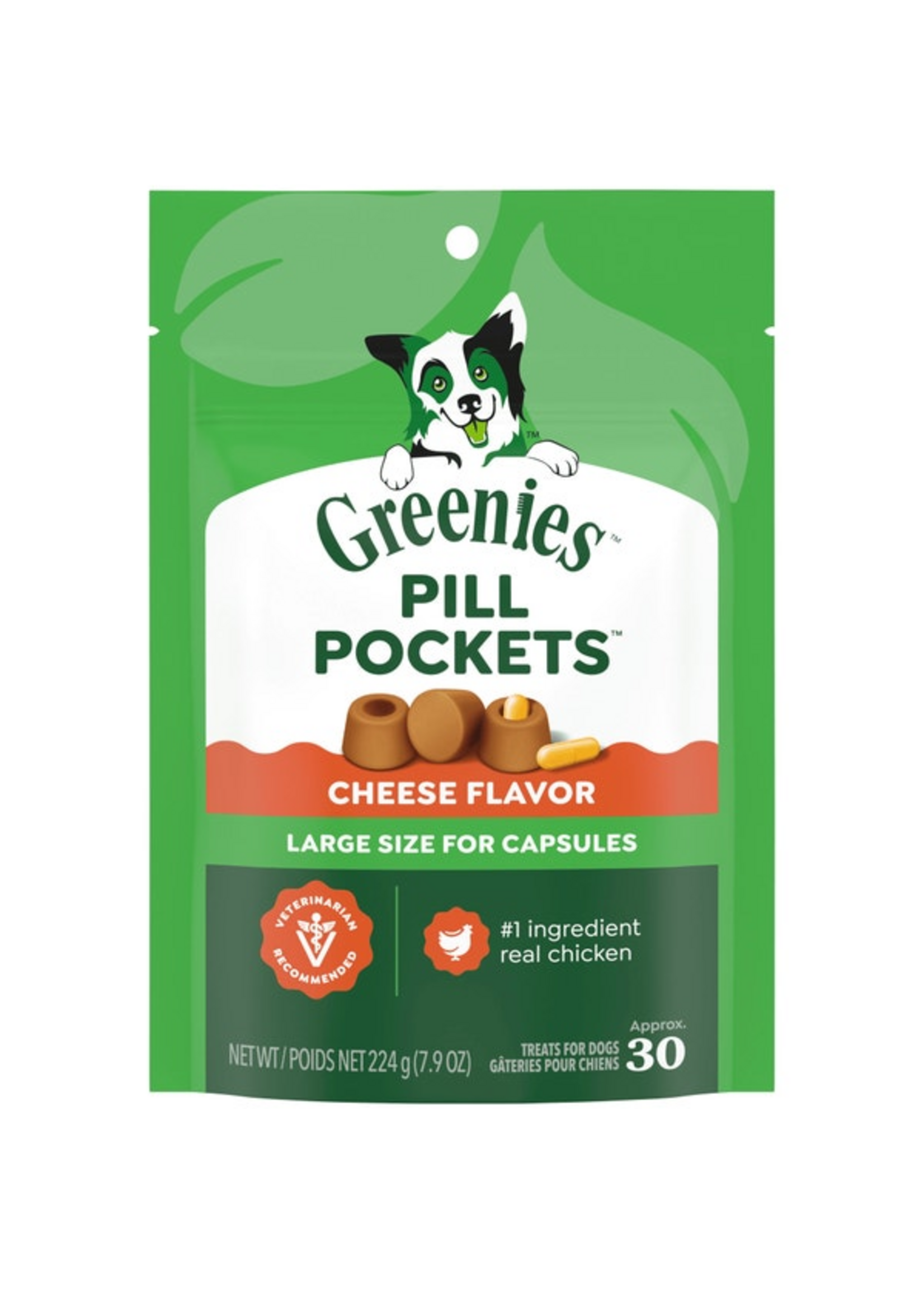 Greenies Greenies Pill Pockets Dog Treats - Capsules Cheese - 7.9 oz, 30 Treats