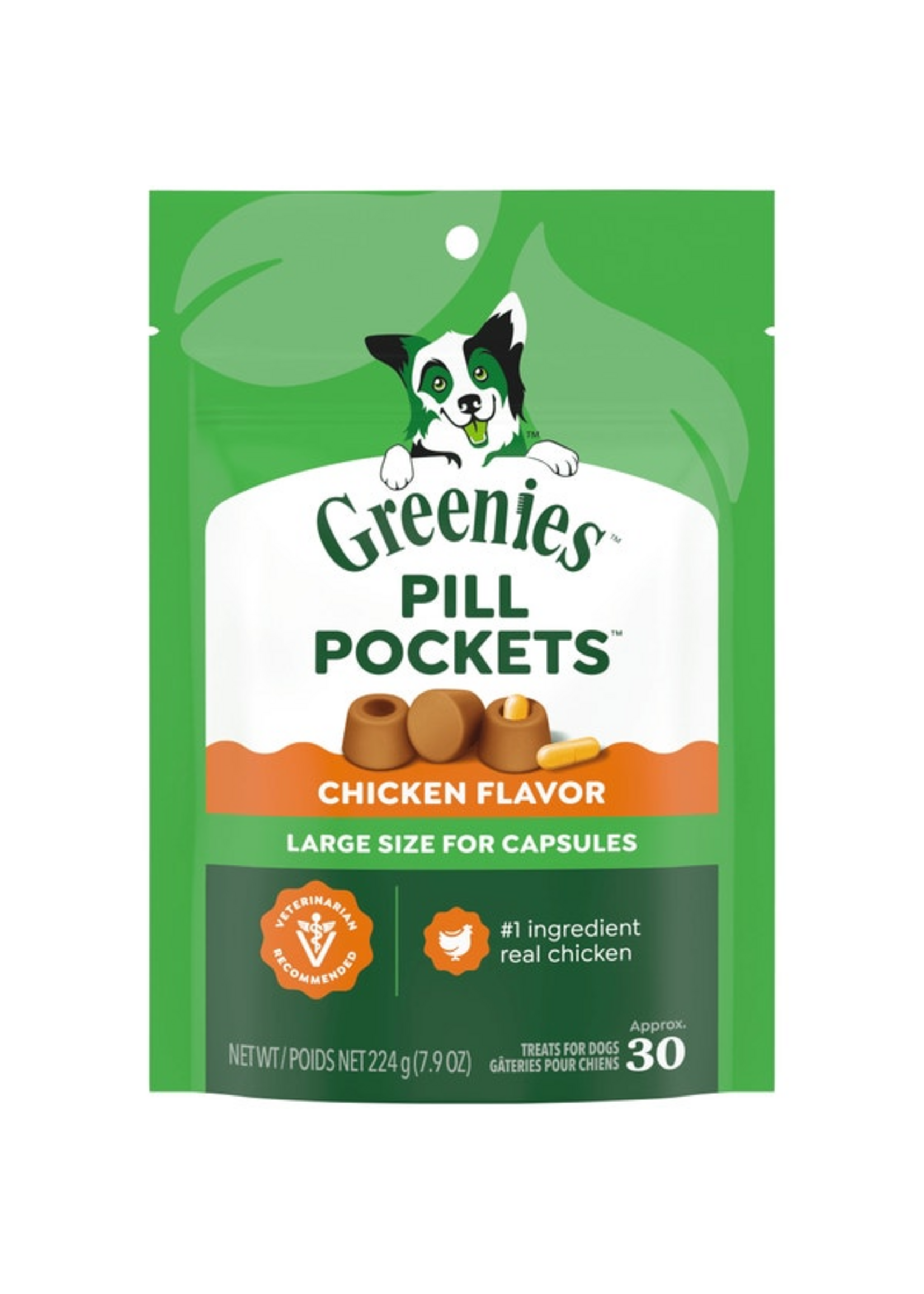 Greenies Greenies Pill Pockets Dog Treats - Capsules Chicken - 7.9 oz, 30 Treats