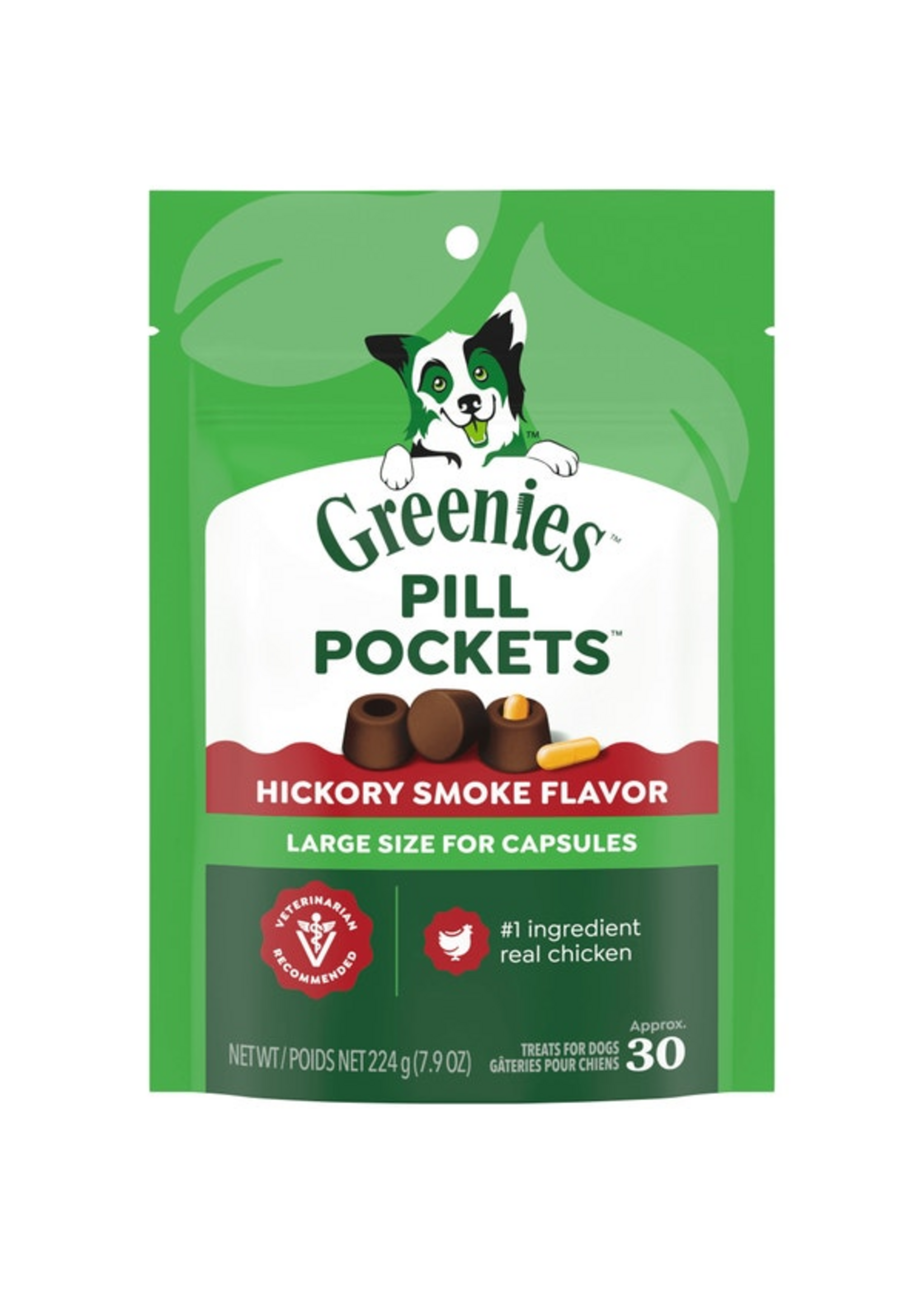 Greenies Greenies Pill Pockets Dog Treats - Capsules Hickory Smoke - 7.9 oz, 30 Treats