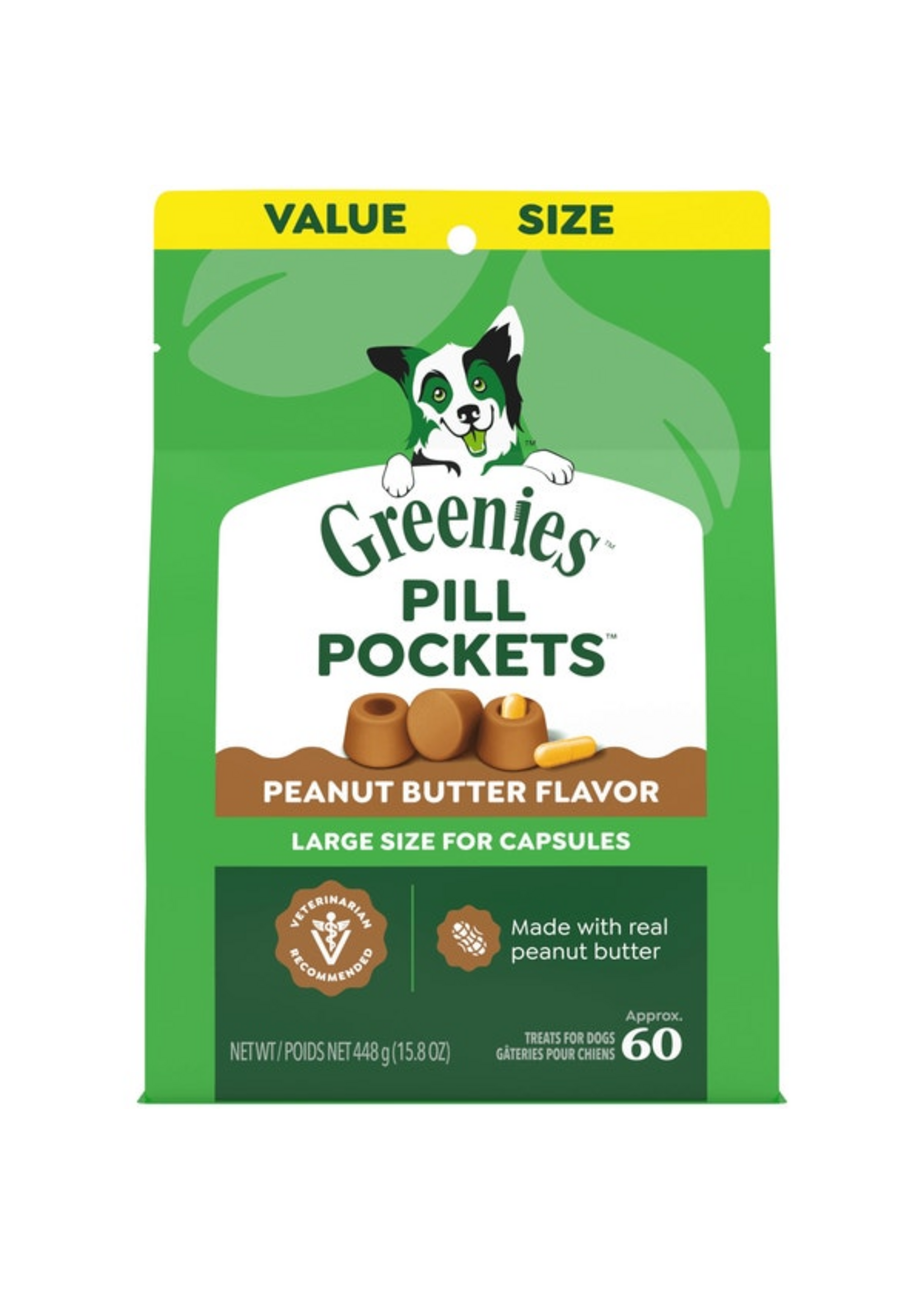 Greenies Greenies Pill Pockets Dog Treats - Capsules Peanut Butter - 15.8 oz, 60 Treats