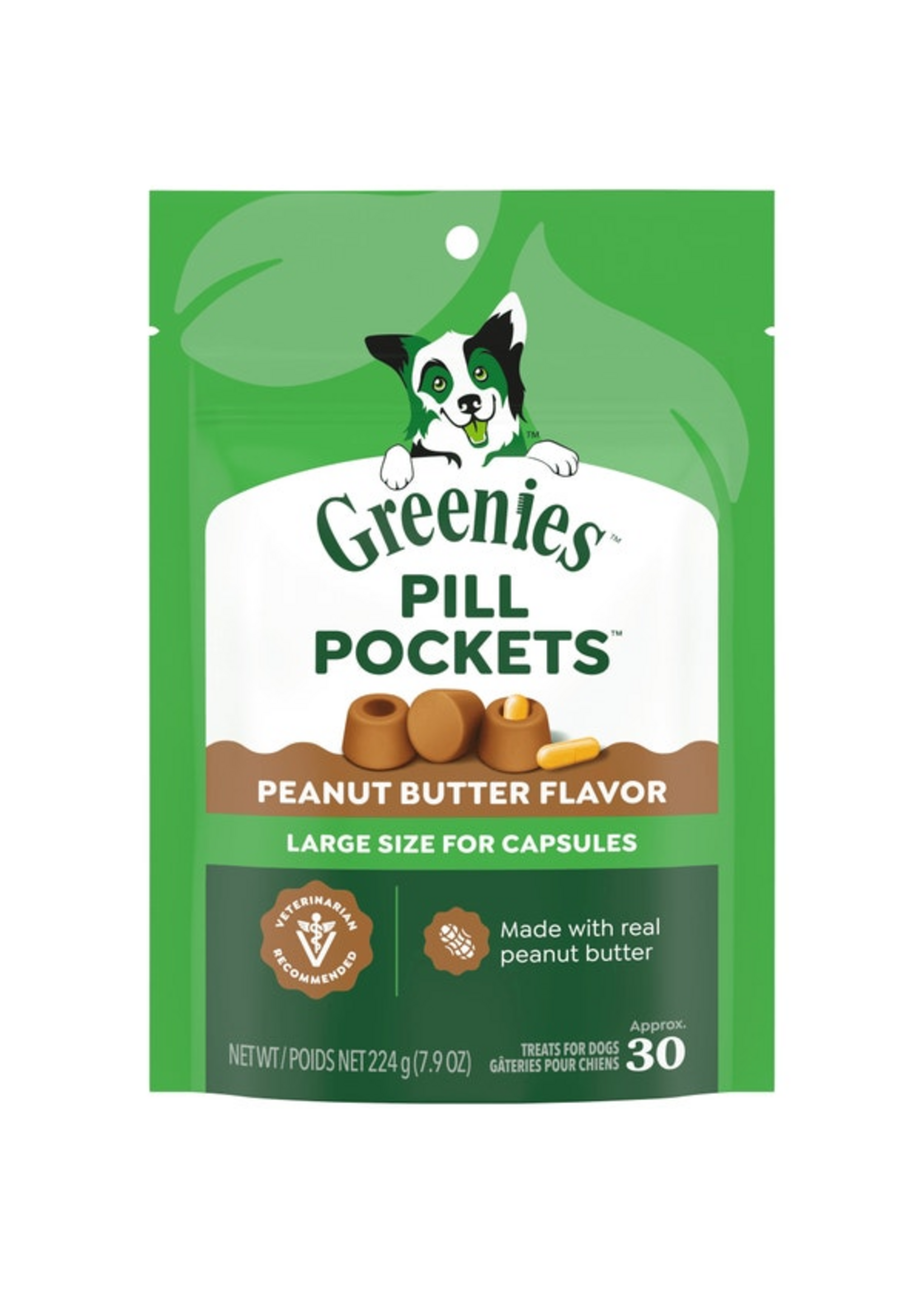 Greenies Greenies Pill Pockets Dog Treats - Capsules Peanut Butter - 7.9 oz, 30 Treats