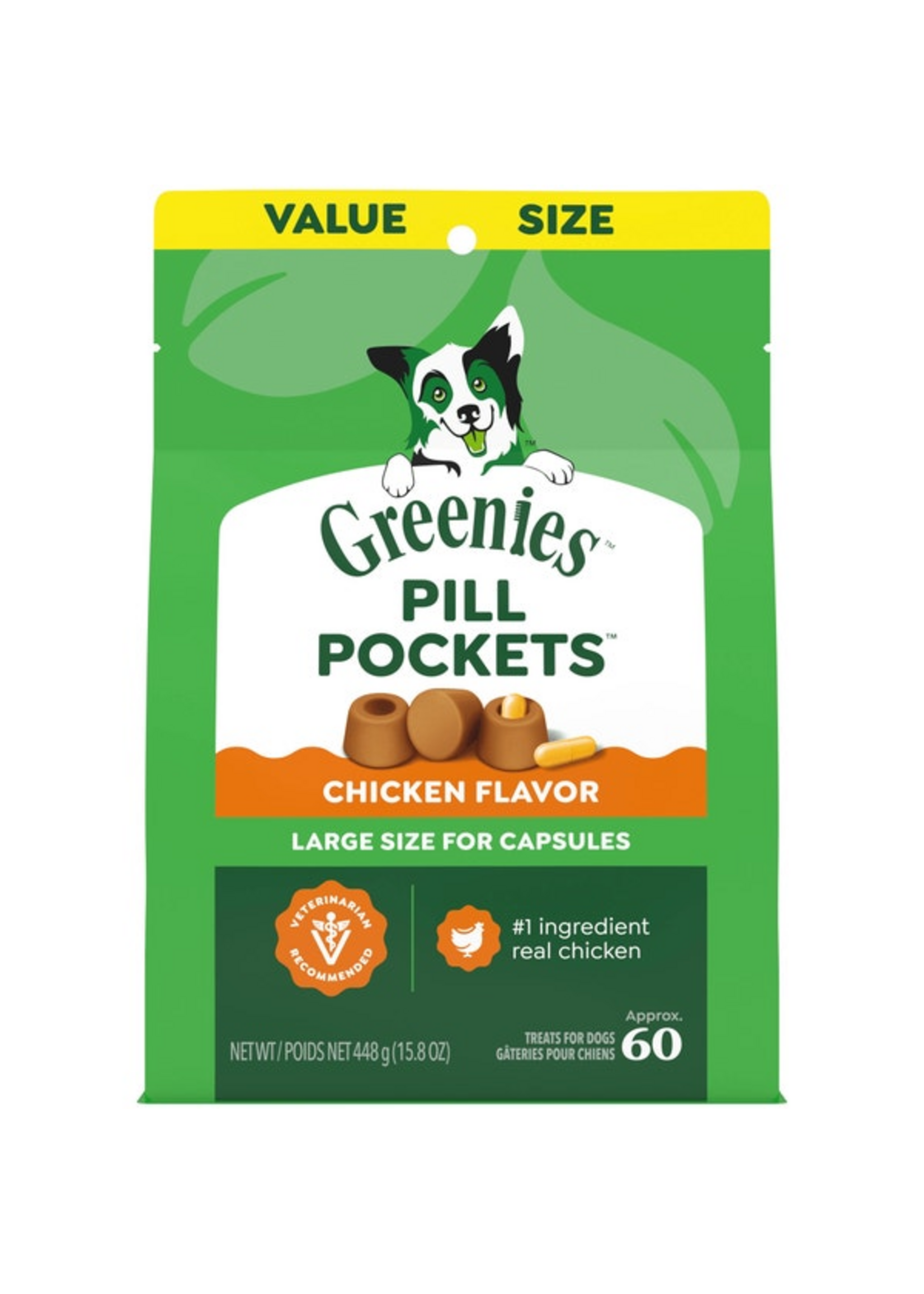 Greenies Greenies Pill Pockets Dog Treats - Capsules Chicken - 15.8 oz, 60 Treats