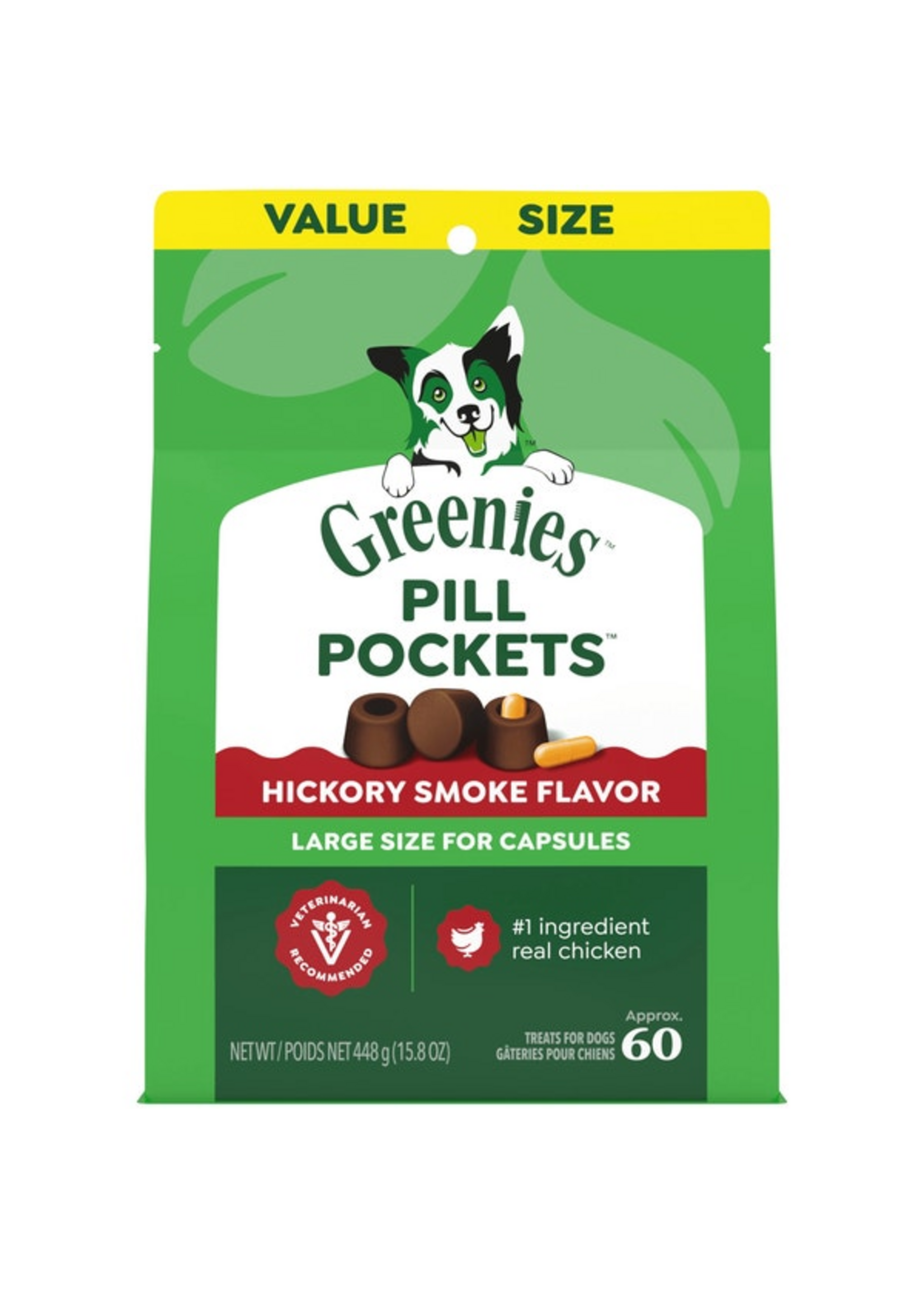 Greenies Greenies Pill Pockets Dog Treats - Capsules Hickory Smoke - 15.8 oz, 60 Treats