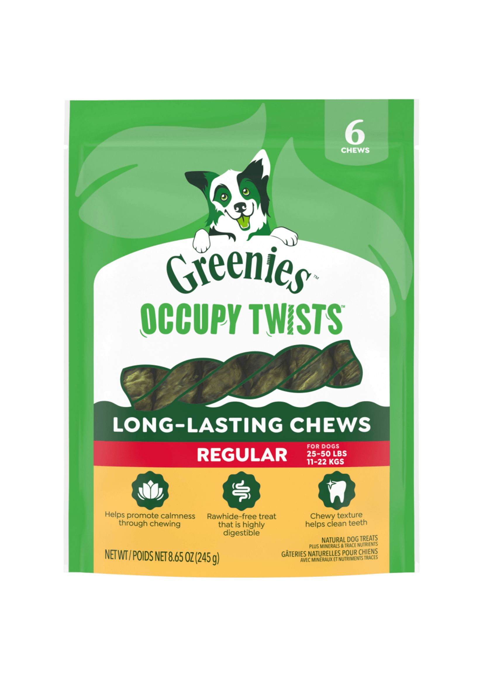 Greenies Greenies Occupy Twists Regular Dog Treats - 8.65 oz, 6 Count