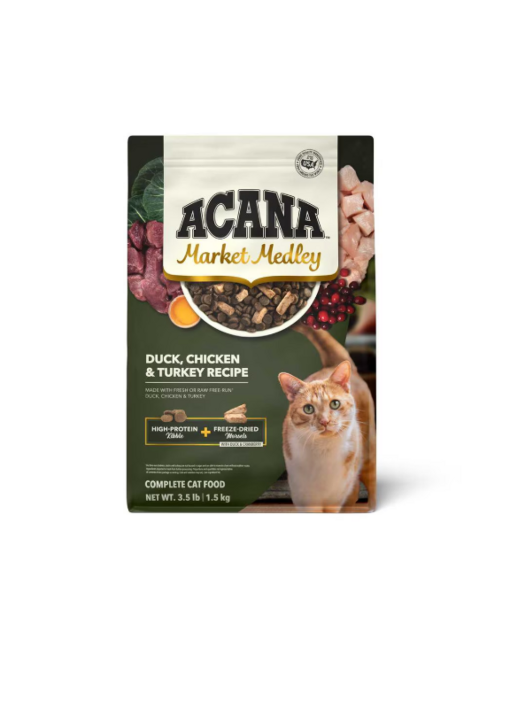 Acana Acana Market Medley Poultry with Freeze Dried Duck Dry Cat Food - 3.5 lb