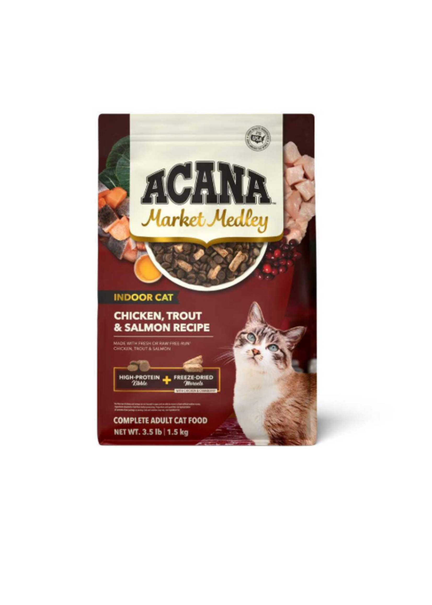 Acana Acana Market Medley Poultry & Fish with Freeze Dried Chicken Dry Cat Food - 3.5 lb