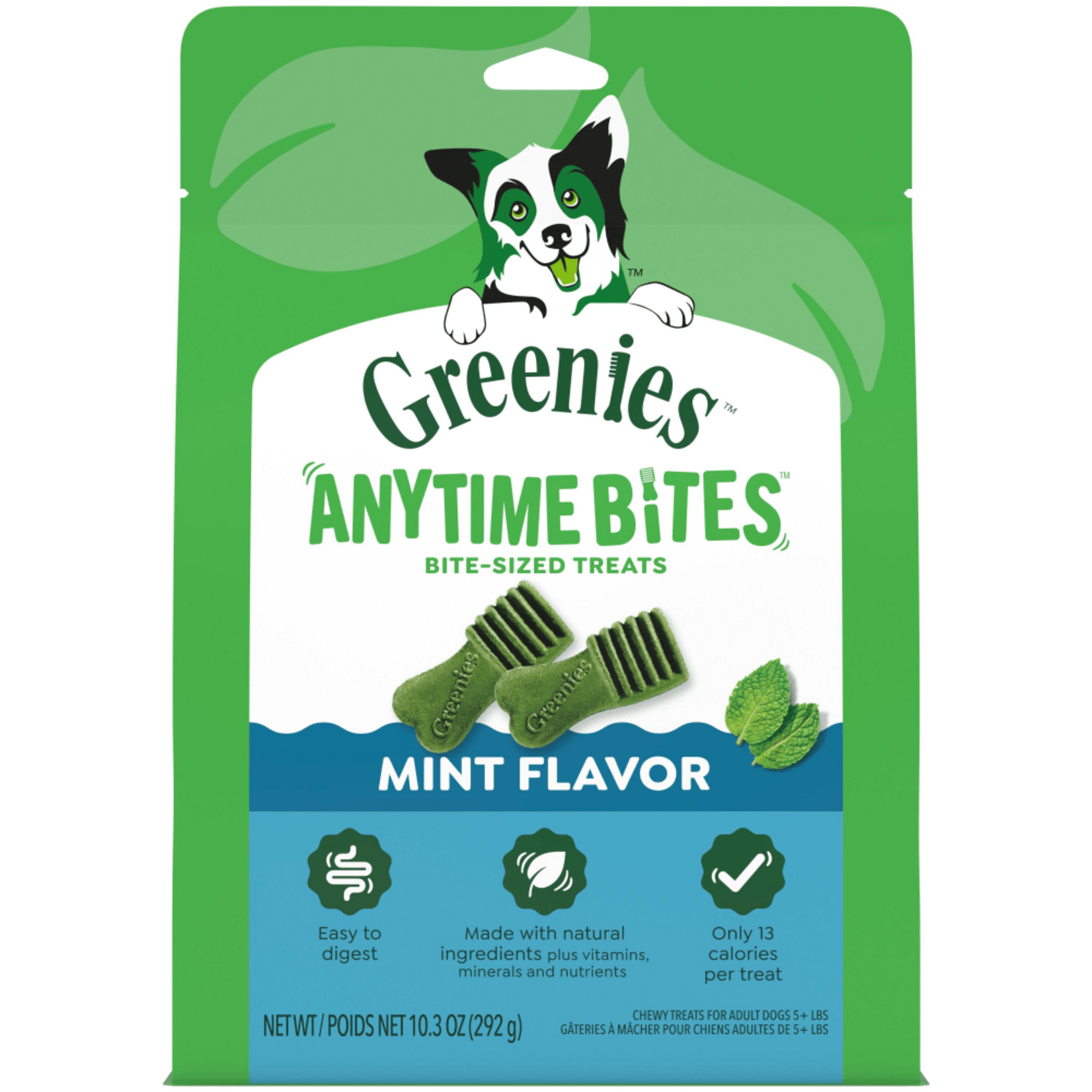 Greenies Greenies Anytime Bites Bite-Sized Dog Dental Treats - Mint - 10.3 oz