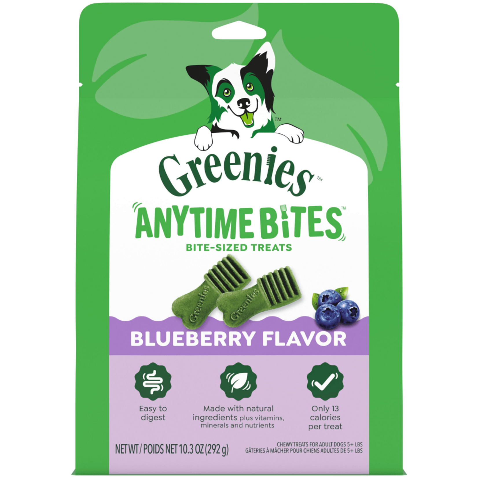 Greenies Greenies Anytime Bites Bite-Sized Dog Dental Treats - Blueberry - 10.3 oz